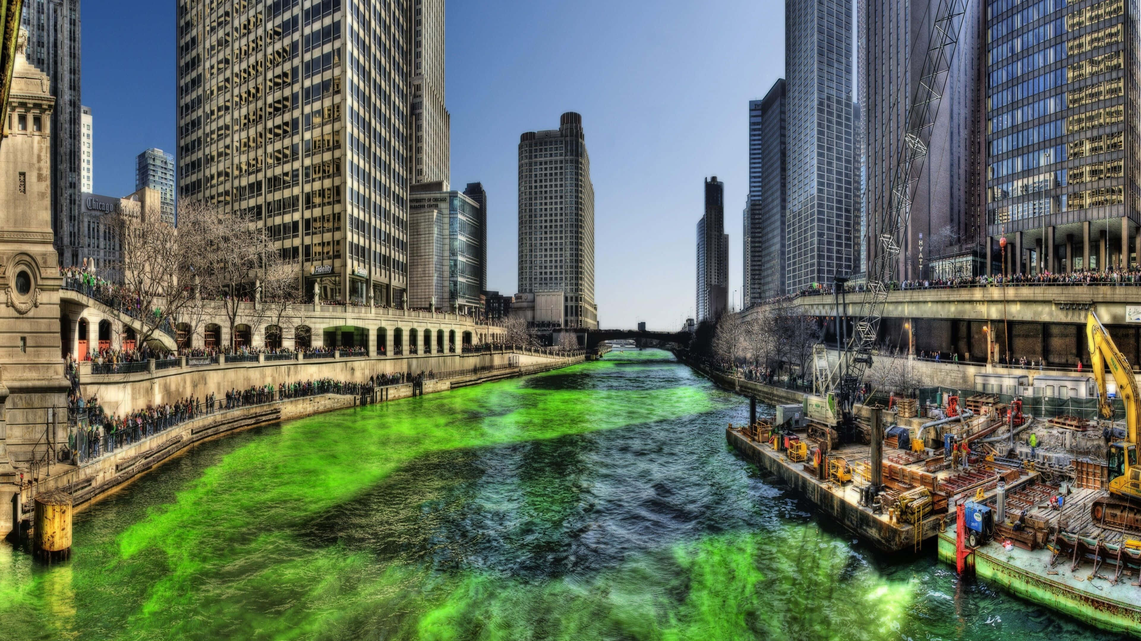 Chicago River, 4K Ultra HD, tall skyscrapers, 4K Desktop Wallpaper