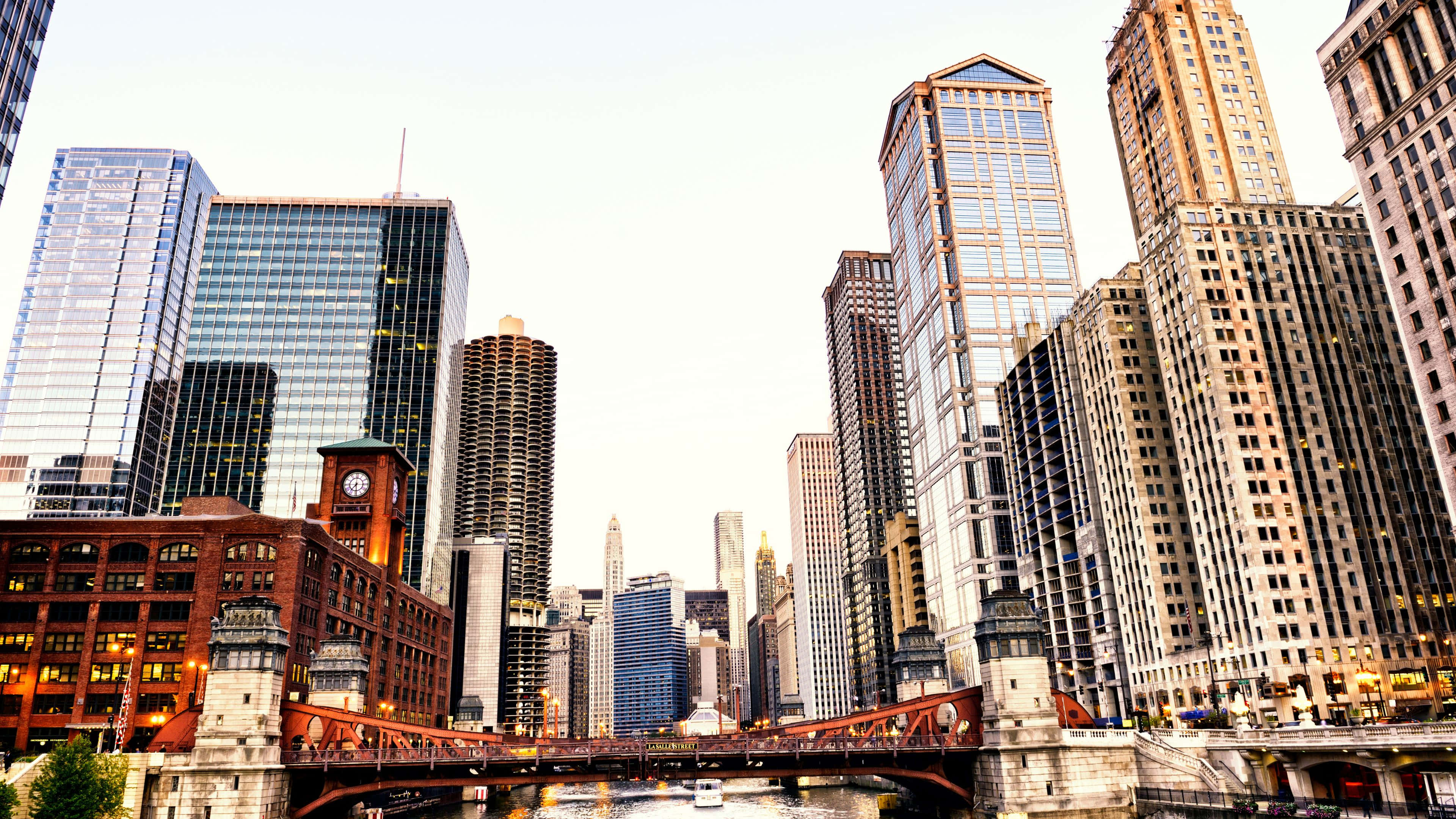 Chicago, 4K Ultra HD, dusk, 4K Desktop Wallpaper