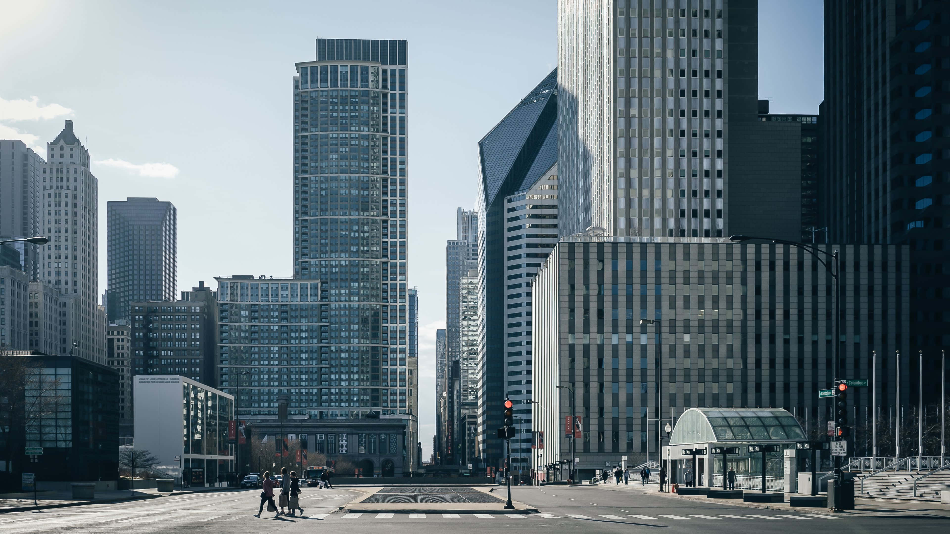 Chicago, skyline, modern skyscrapers, 4K Desktop Wallpaper