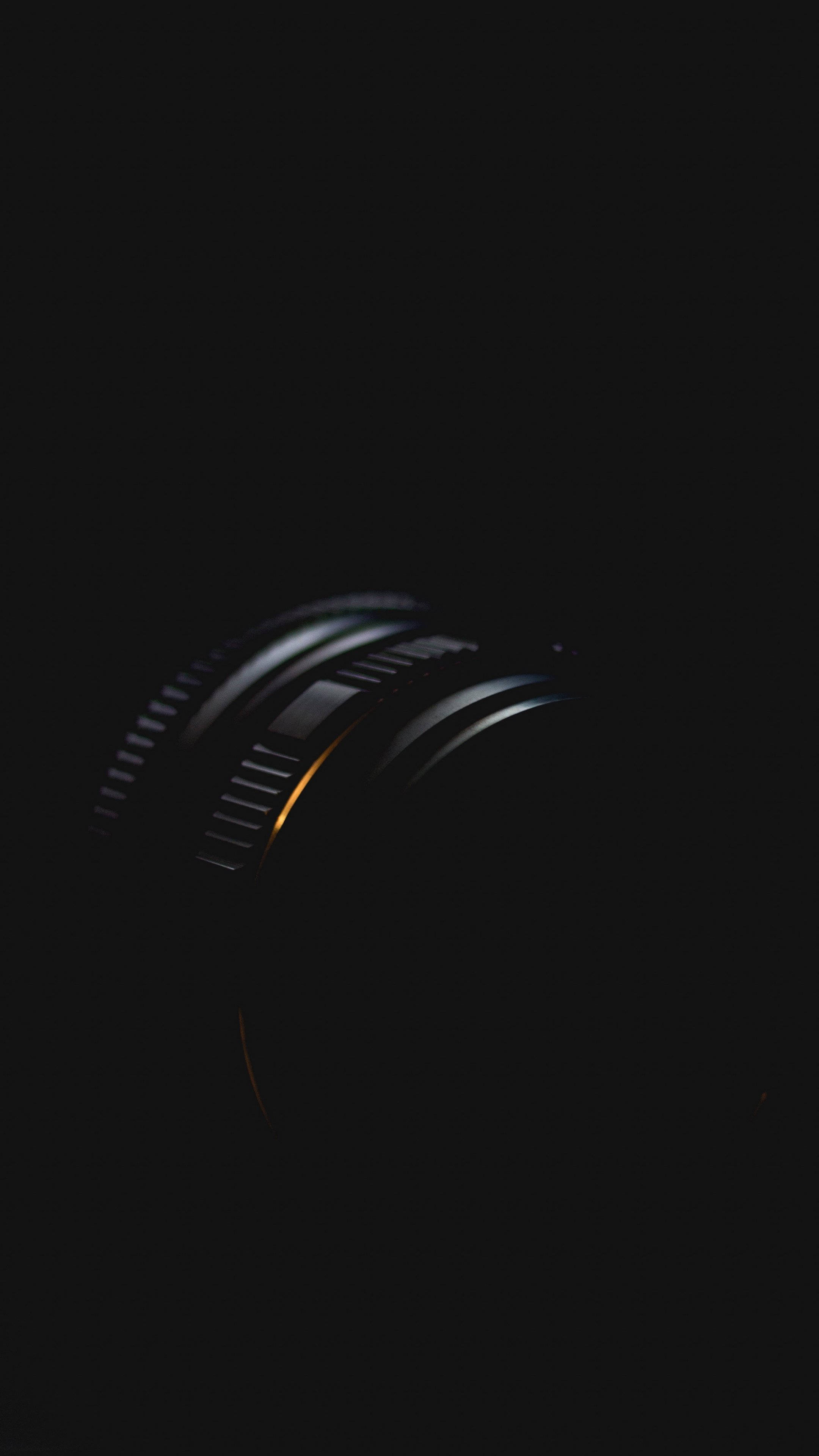 Camera Lens, 4K Ultra HD Dark Phone, golden highlights, 4K Phone Wallpaper