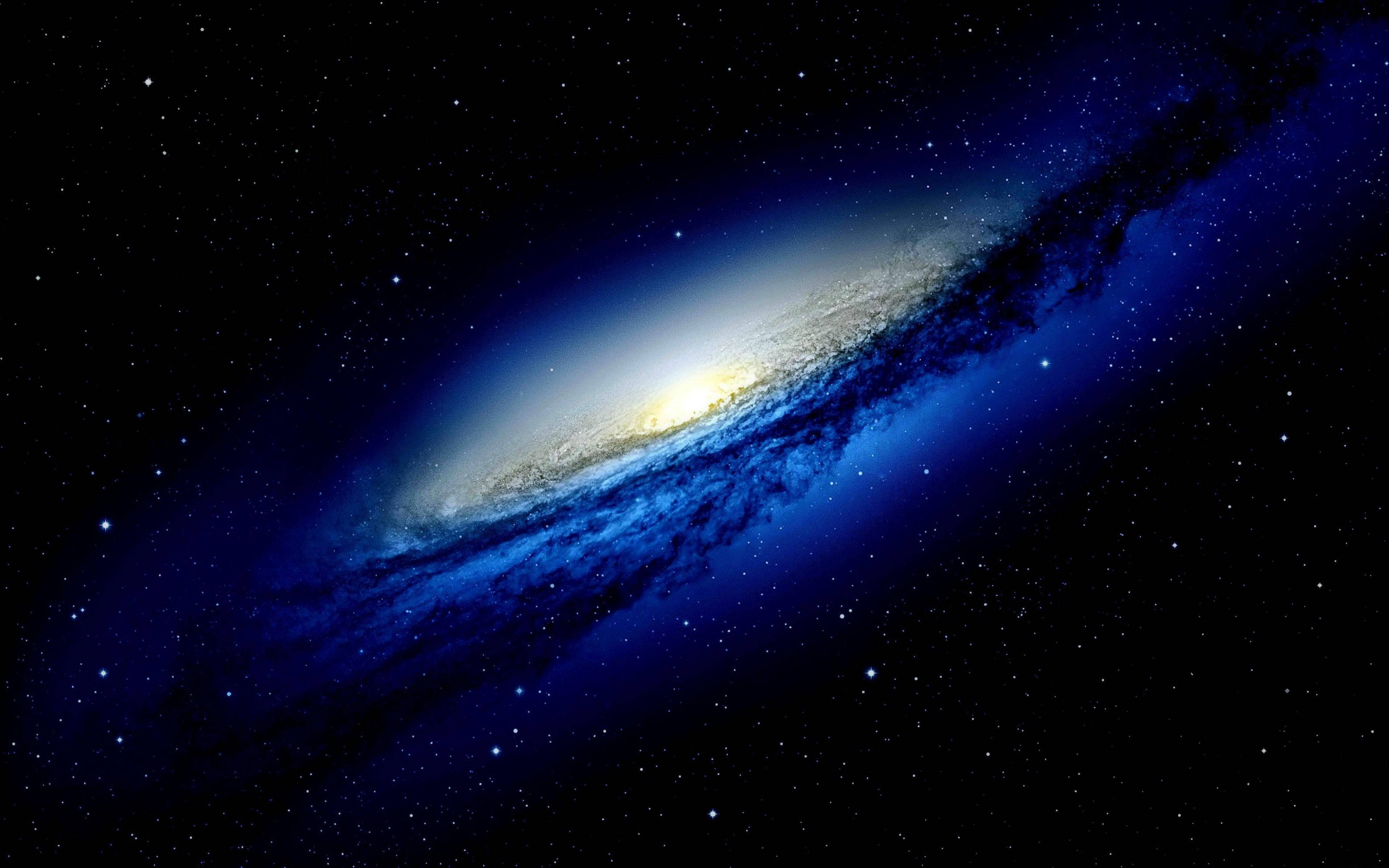 4K Ultra HD Galaxy, blue dust, spiral galaxy, 4K Desktop Wallpaper