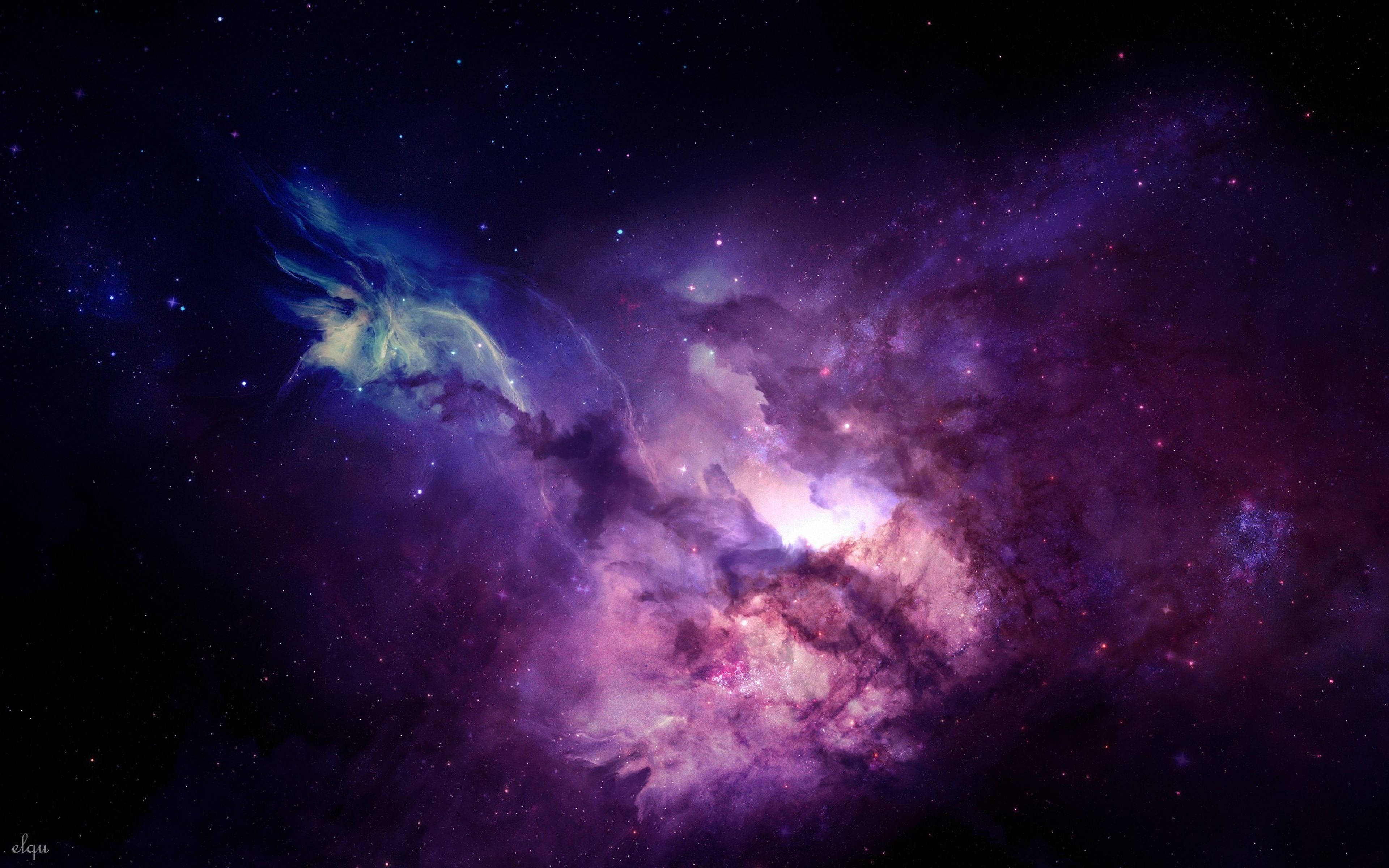 4K Ultra HD Galaxy, violet clouds, cosmic nebula, 4K Desktop Wallpaper