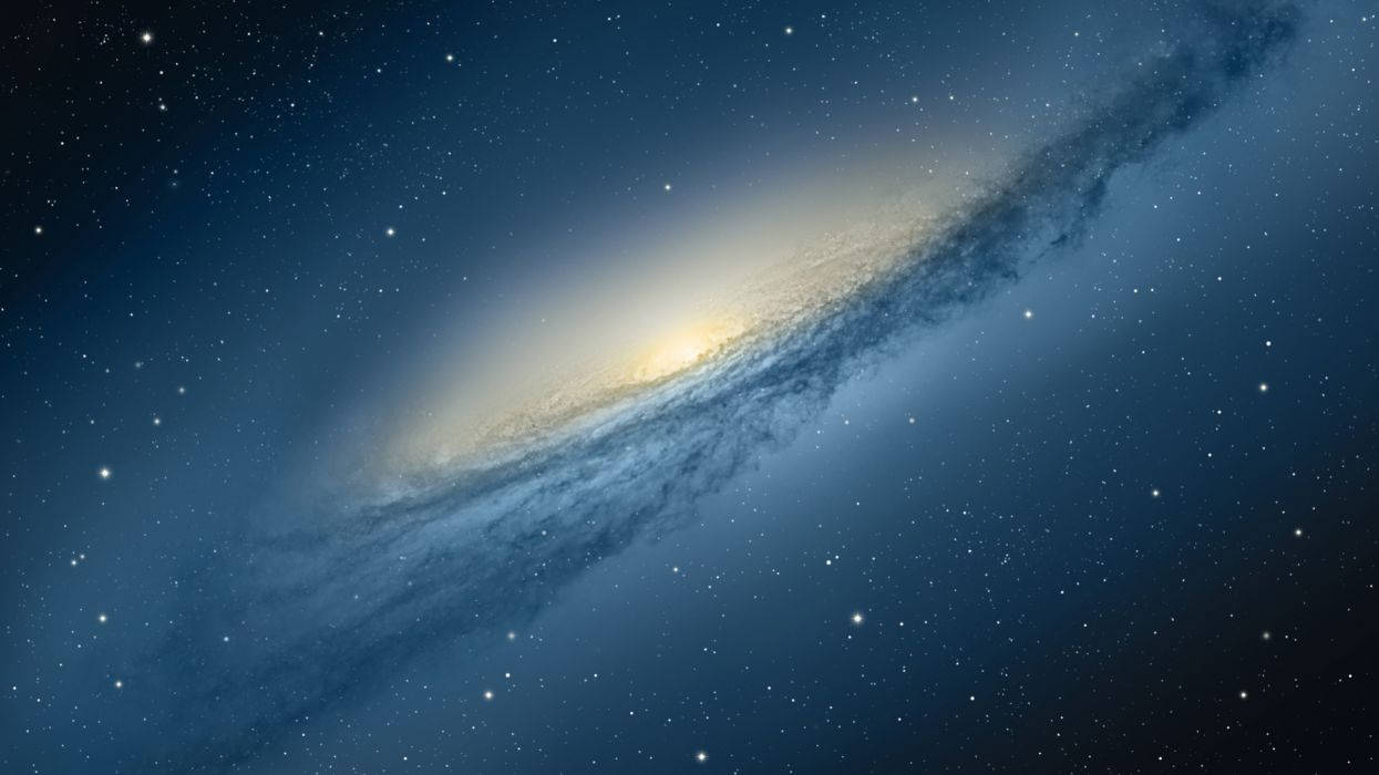 4K Ultra HD Galaxy, spiral galaxy, golden core, SD Desktop Wallpaper