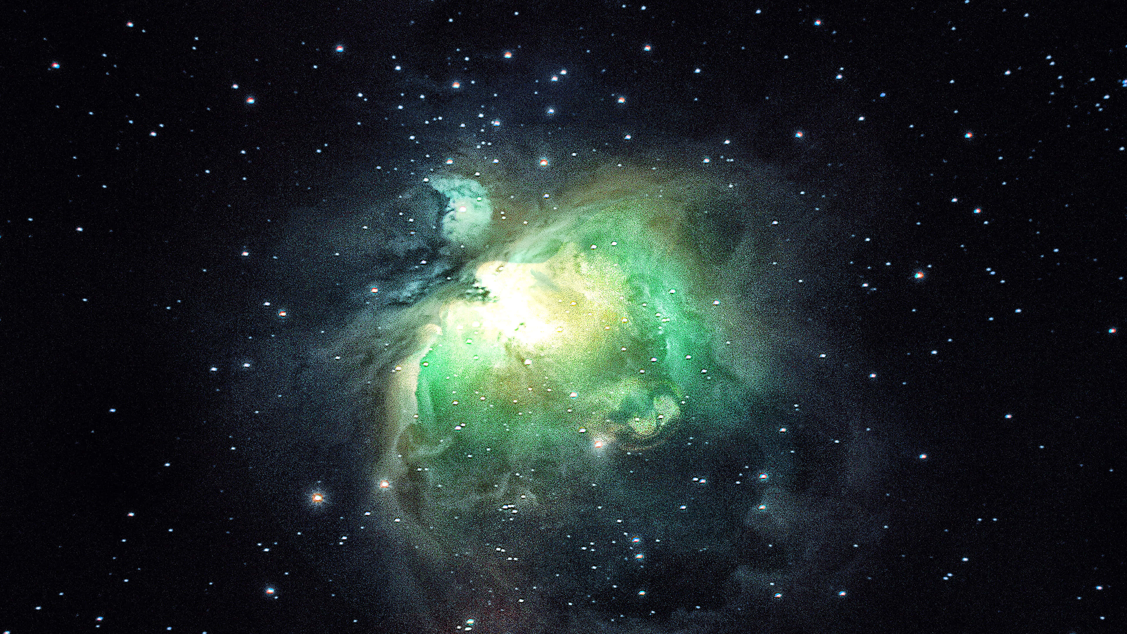 galaxy, nebula, green, 4K Desktop Wallpaper