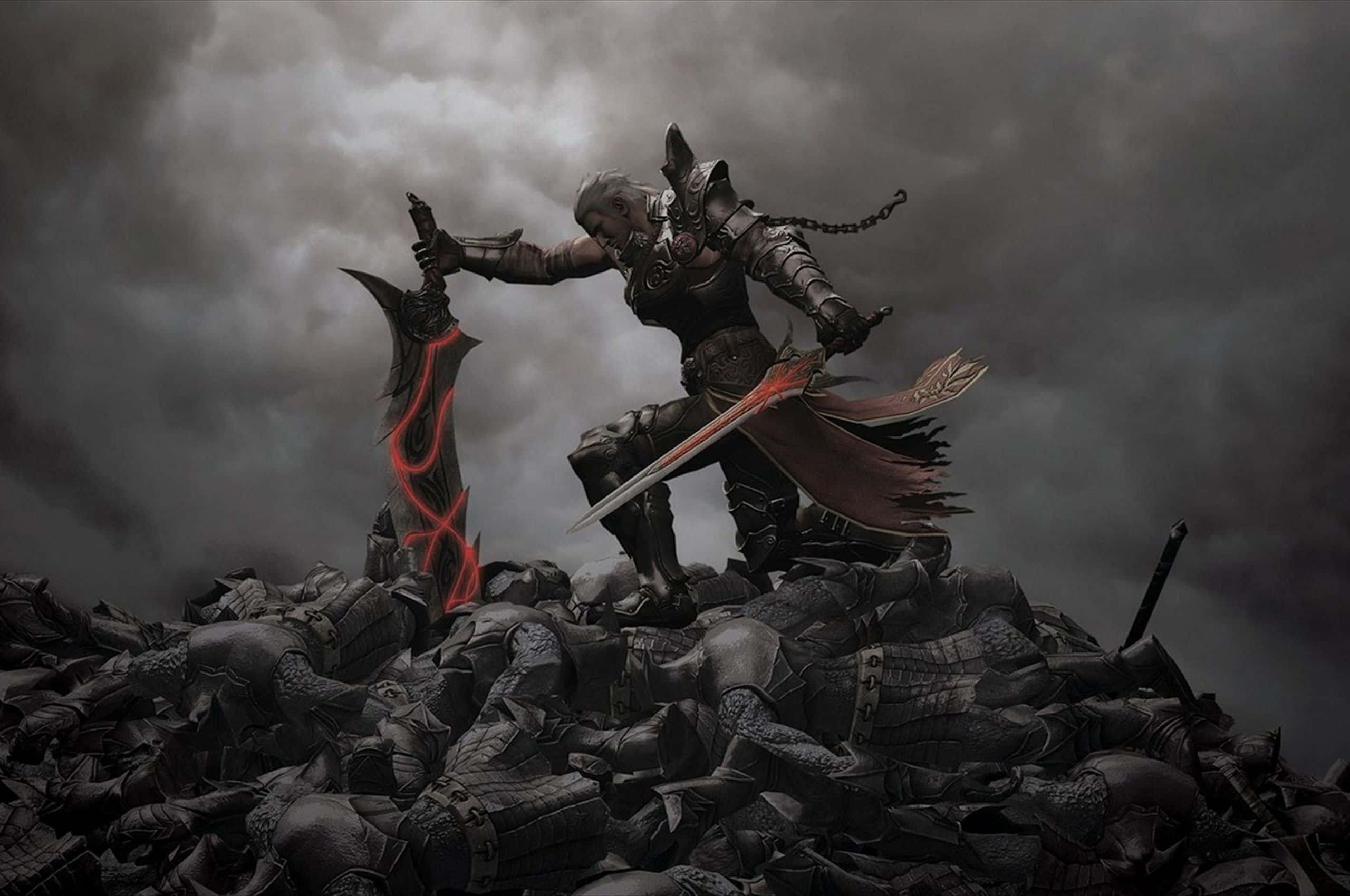 4K Ultra HD Gaming, warrior, corpses, 2K Desktop Wallpaper
