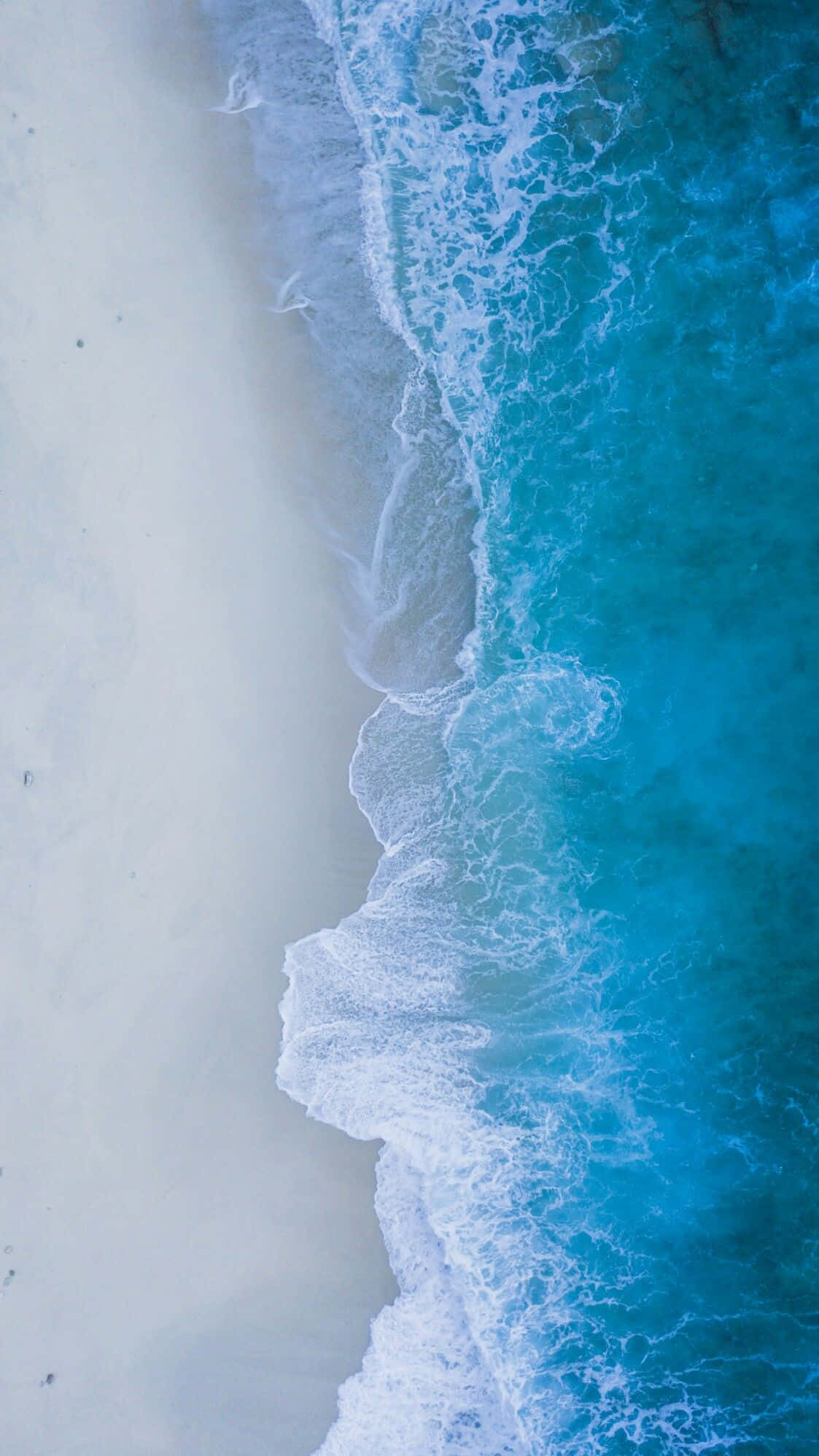 aerial view, crystal blue waves, turquoise waves, Full HD Phone Wallpaper