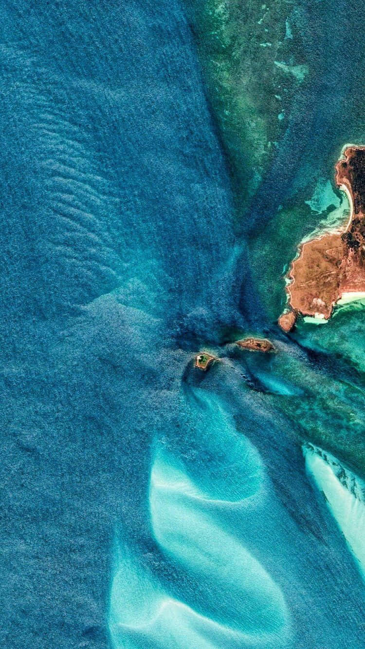 aerial view, 4K Ultra HD, ocean, HD Phone Wallpaper