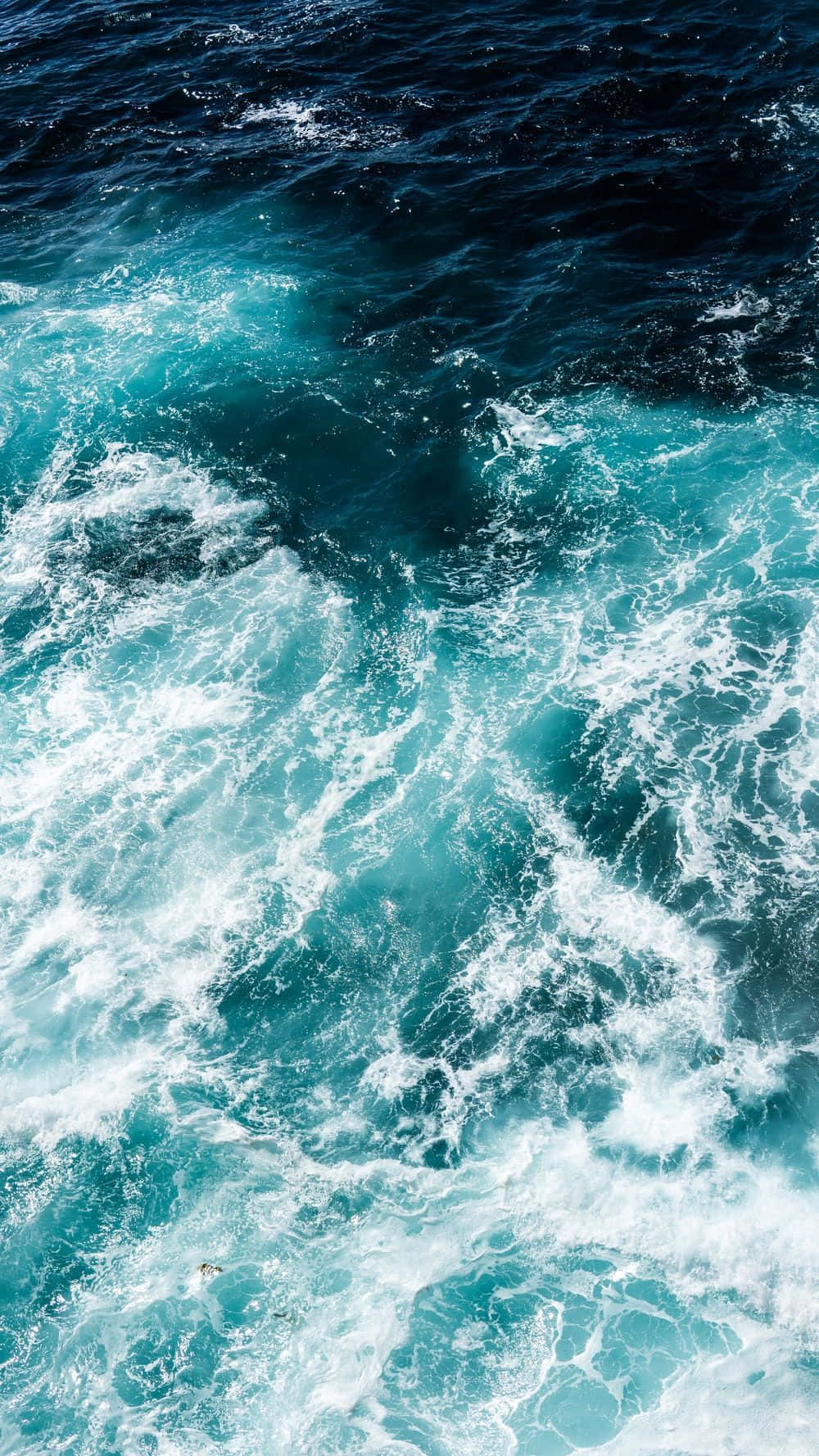vivid blue ocean waves, 4K Ultra HD, aerial view, HD Phone Wallpaper