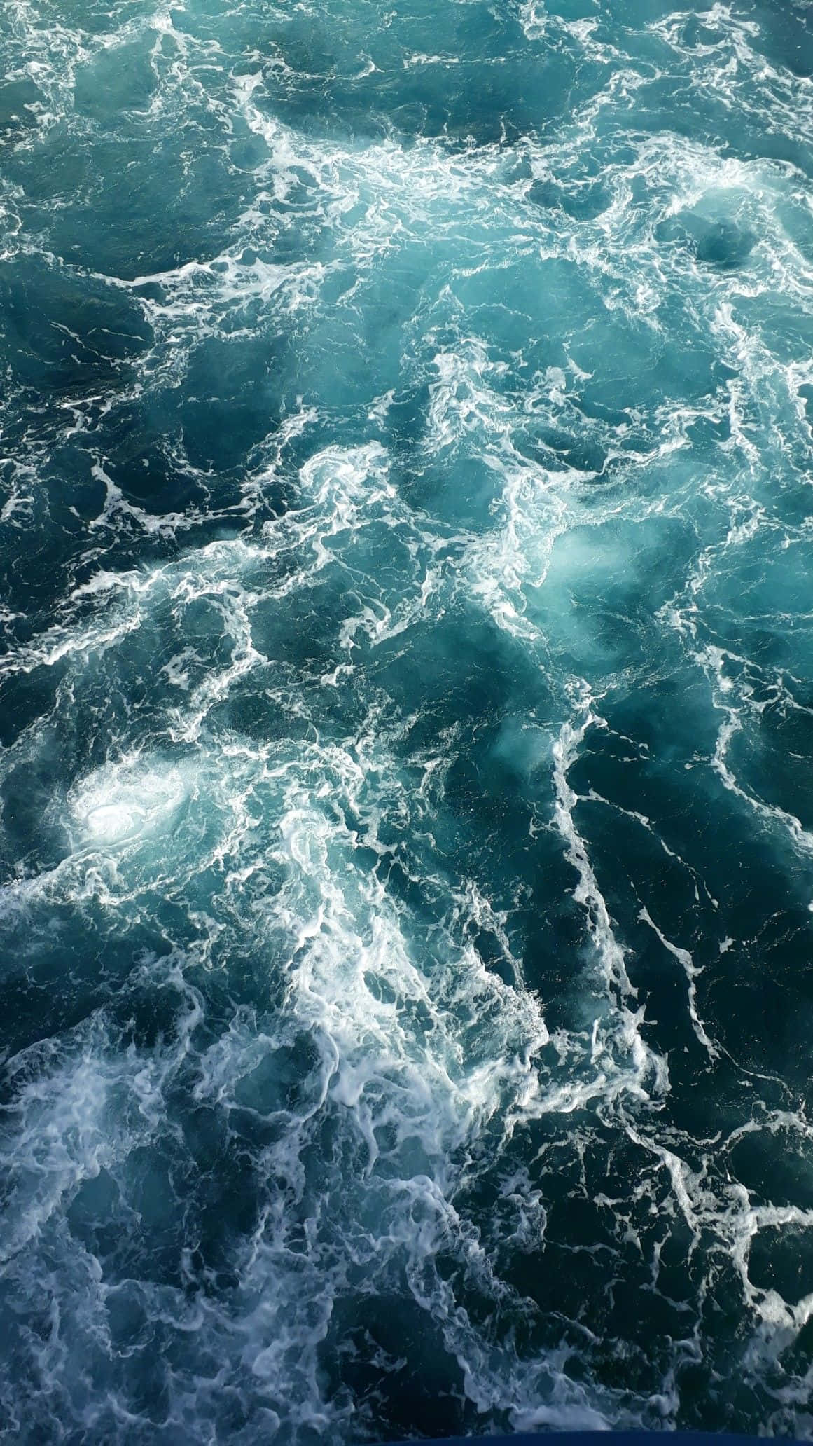 4K Ultra HD, turquoise ocean waves, aerial view, Full HD Phone Wallpaper