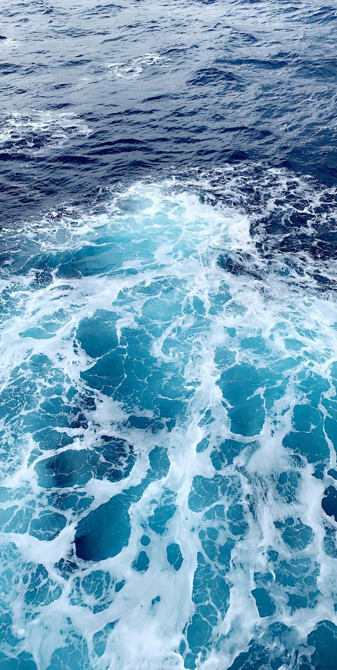 vivid blue ocean foam, 4K Ultra HD, turquoise ocean waves, Full HD Phone Wallpaper
