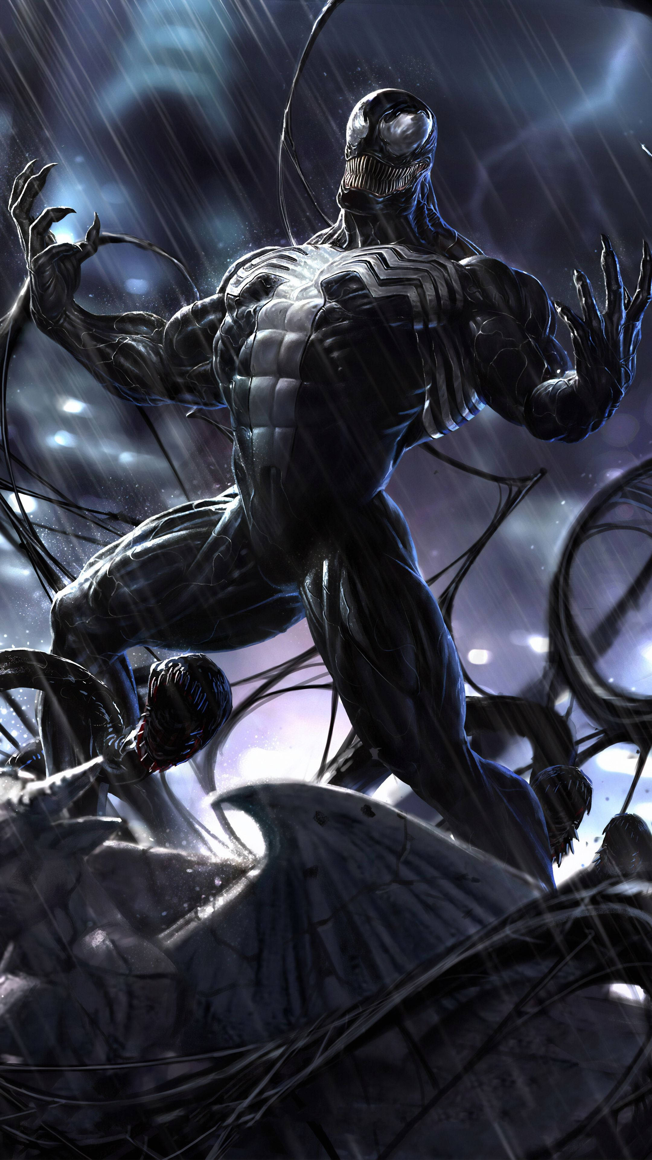 4K Ultra HD Venom, Venom, black symbiote suit, 4K Phone Wallpaper