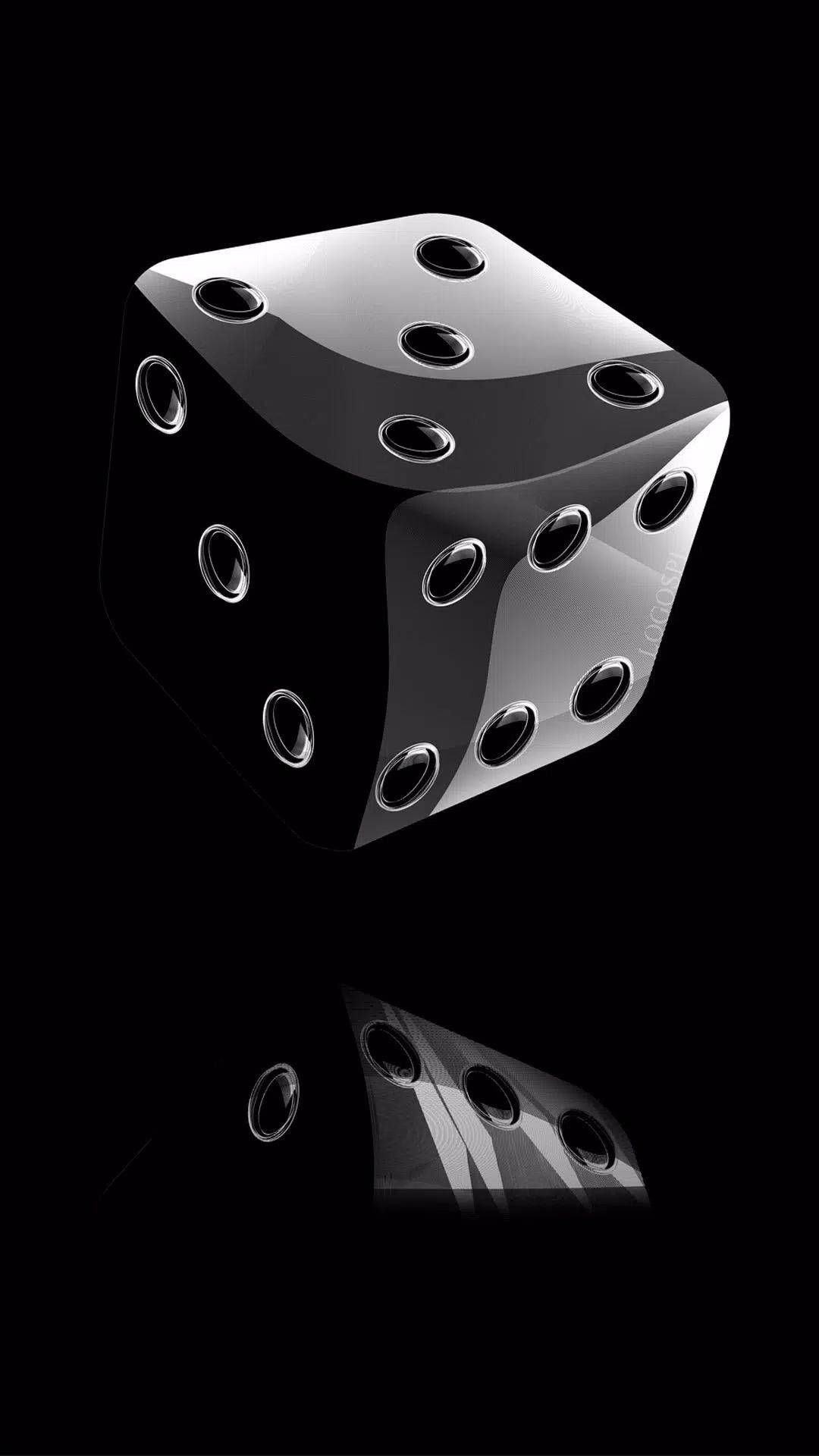 4K Ultra HD Windows Dice, metallic die, reflective silver, Full HD Phone Wallpaper