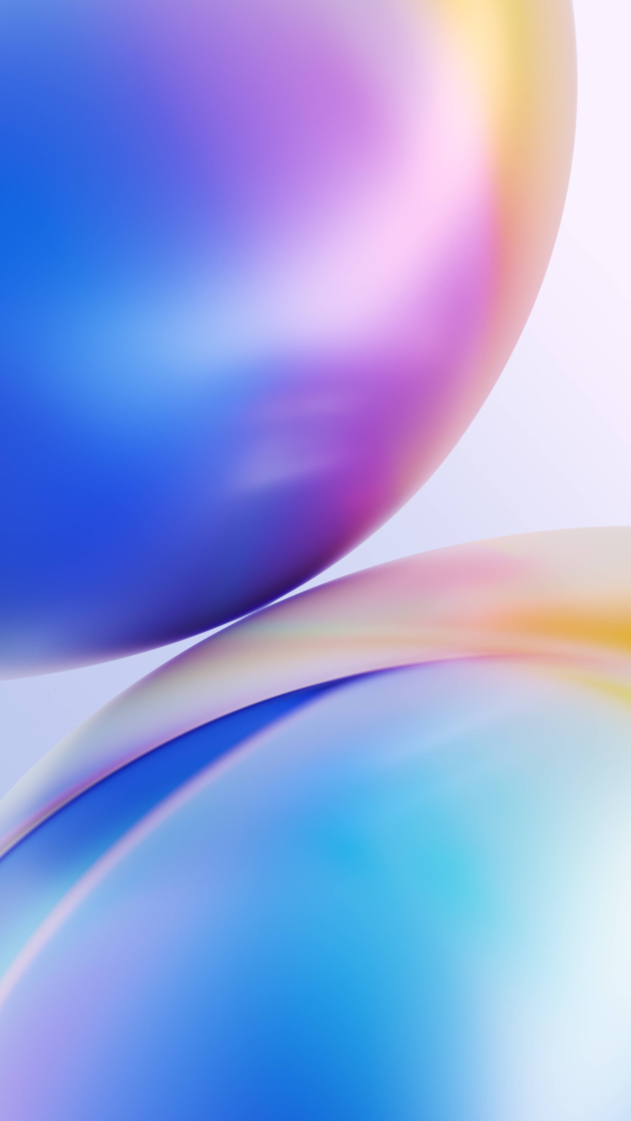 blue and purple globes, 4K Ultra iPhone, smooth gradient spheres, 4K Phone Wallpaper