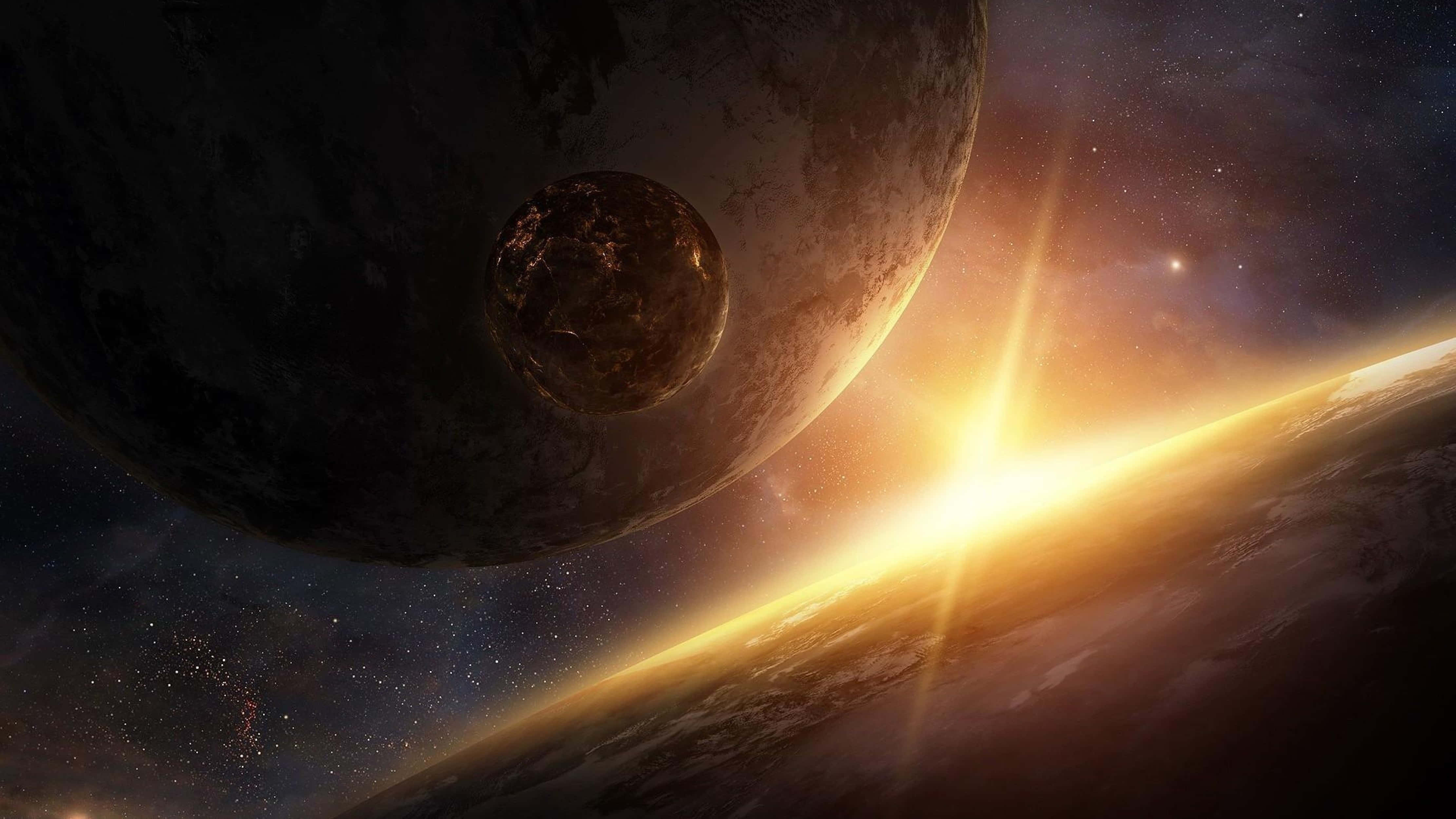 4K Universe, planet, sun, 4K Desktop Wallpaper