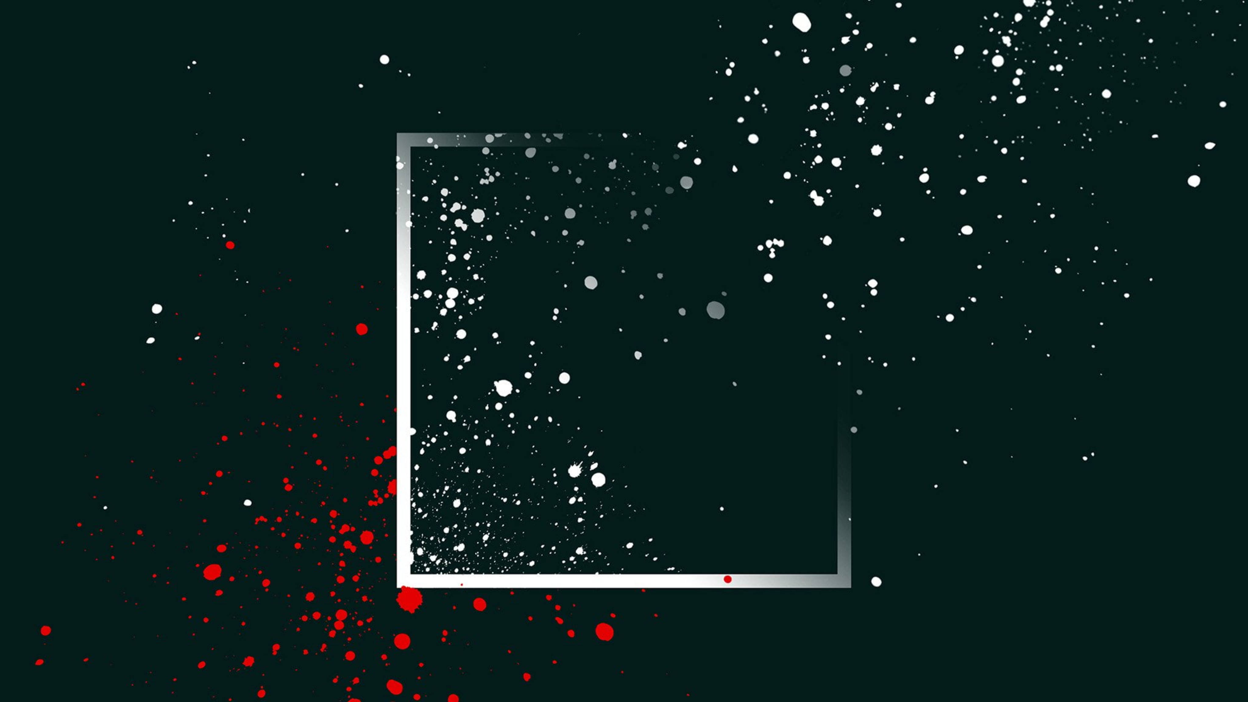 4K Vector, red splatters, white specks, 4K Desktop Wallpaper