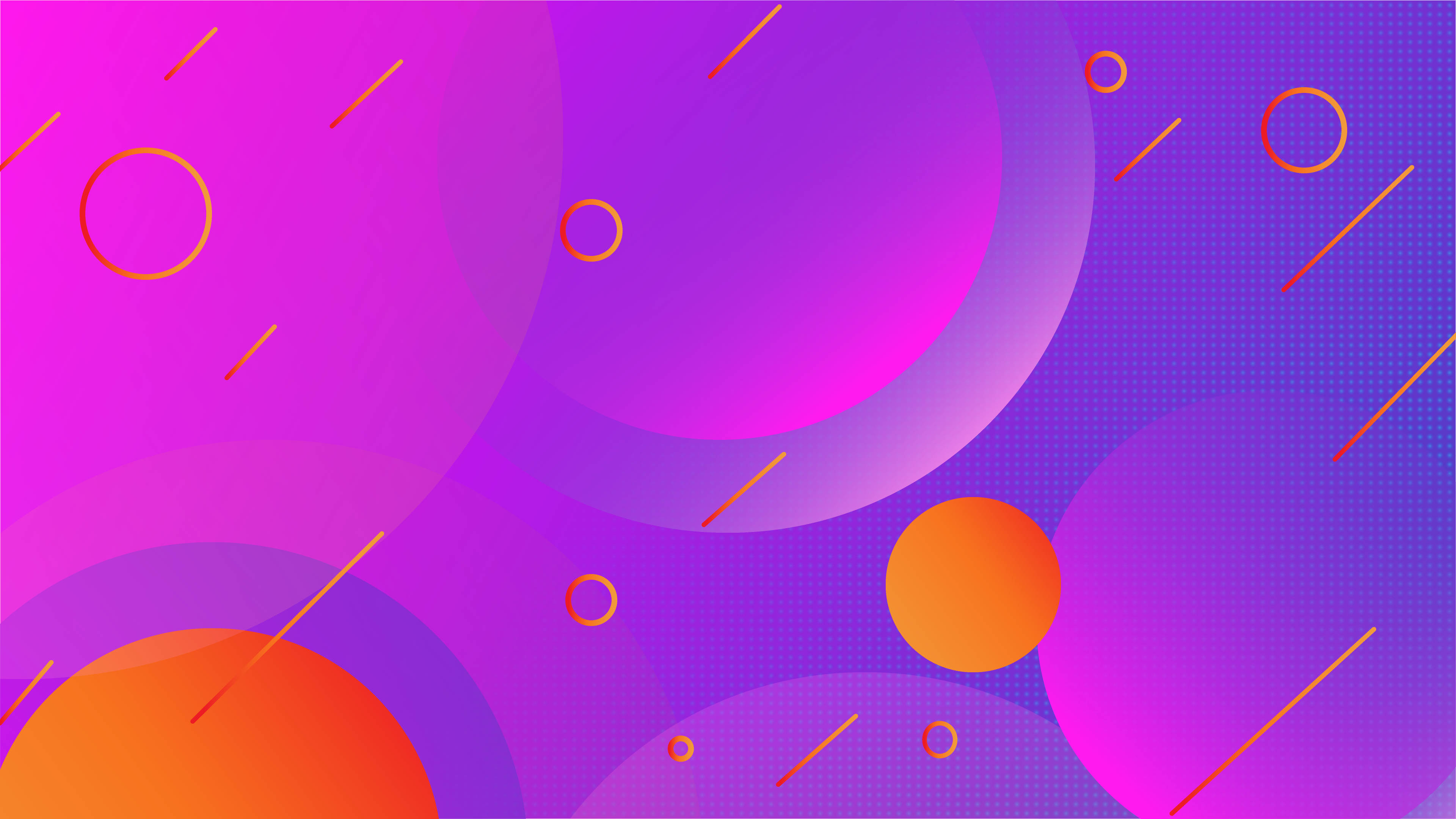 4K Vector, purple, orange, 4K Desktop Wallpaper
