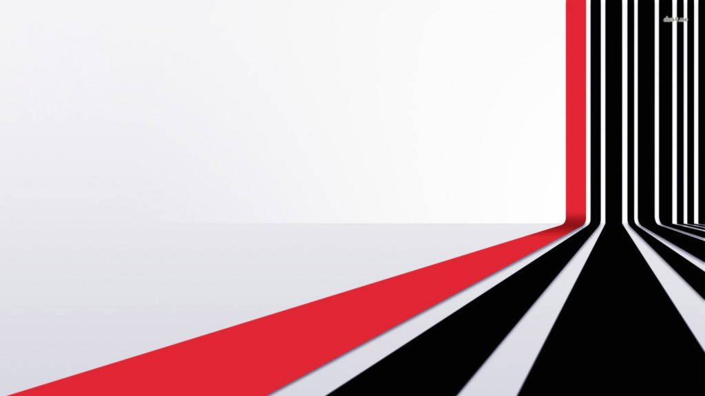 4K White, black and red lines, minimalist abstract corridor, SD Desktop Wallpaper