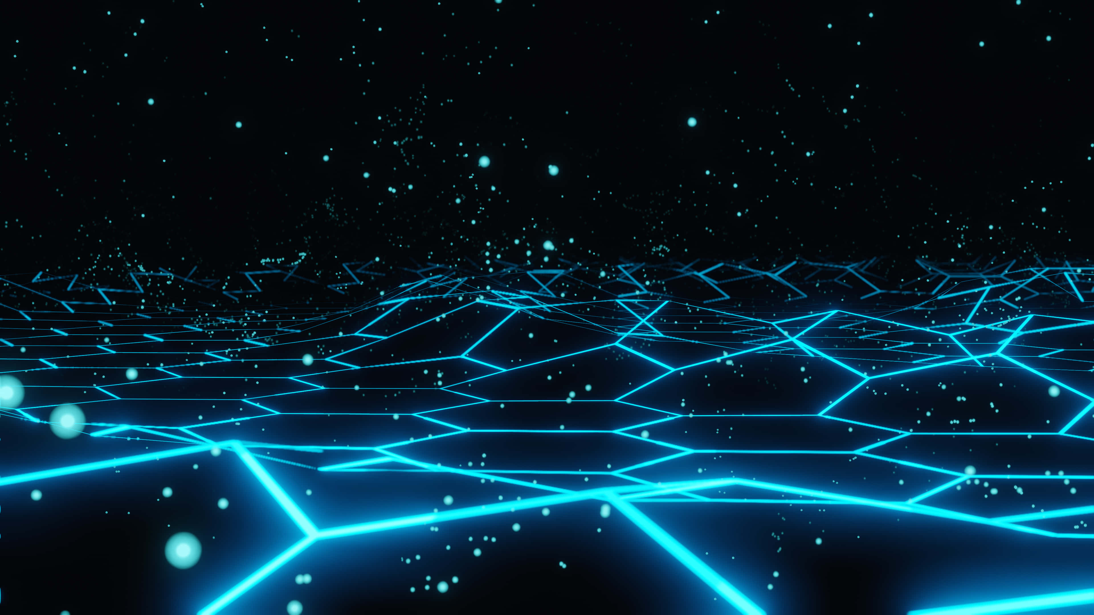 hexagon 4k, blue, white, 4K Desktop Wallpaper