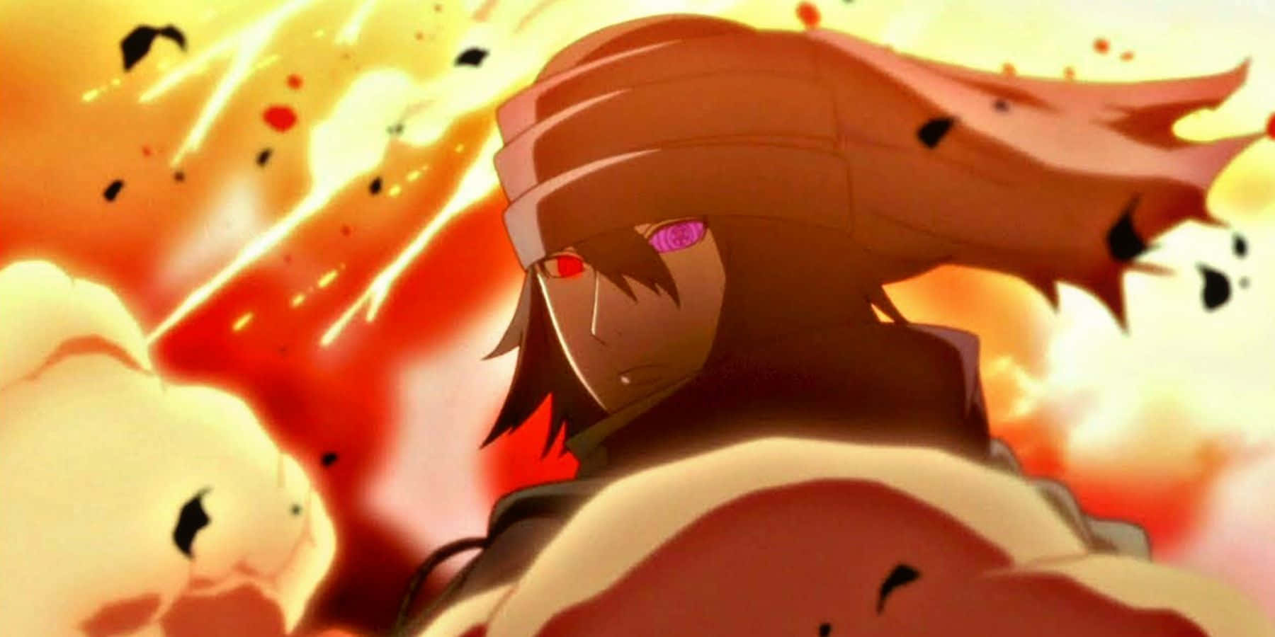 4th Great Ninja War, red eyes, flowing hair, HD Desktop Wallpaper