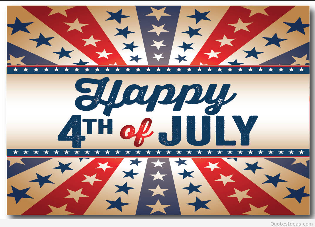 4th of July, red white and blue stars, festive banner, SD Desktop Wallpaper