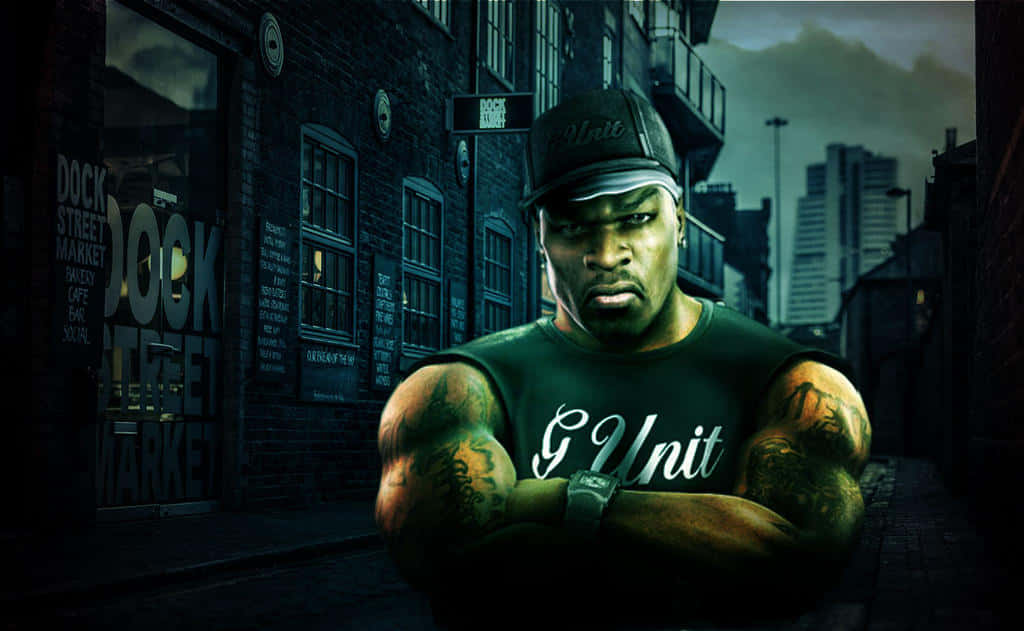 50 Cent, miked up, stage, SD Desktop Wallpaper