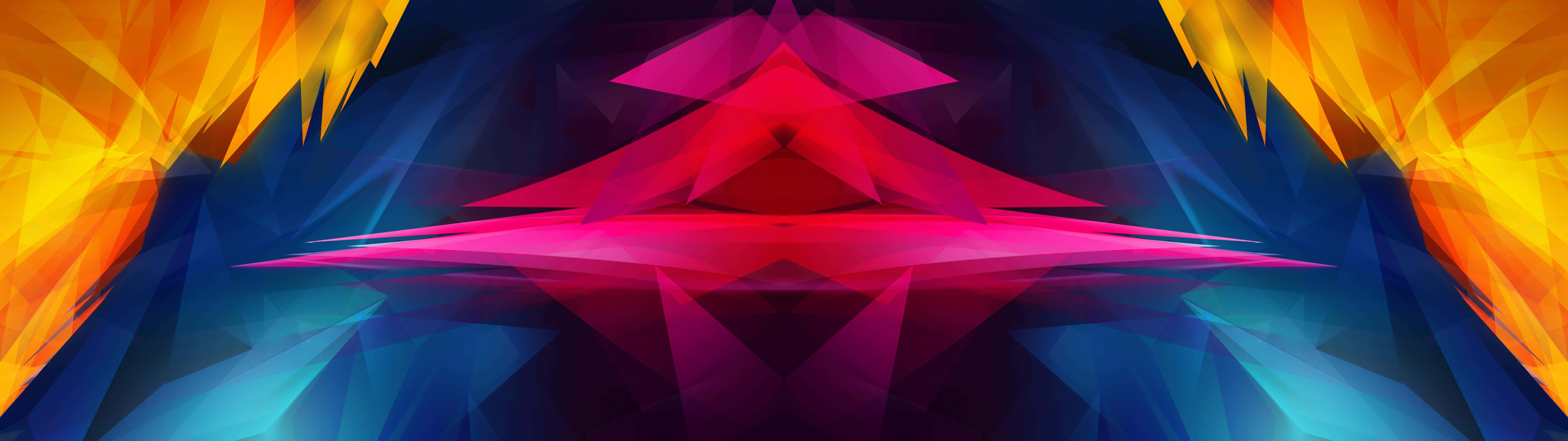 5120x1440 dual screen, fiery orange, electric pink, 5K Desktop Wallpaper