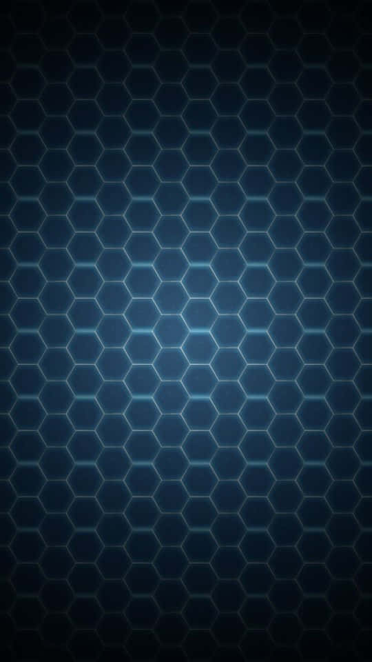 dark blue, hexagonal grid pattern, glowing lines, SD Phone Wallpaper