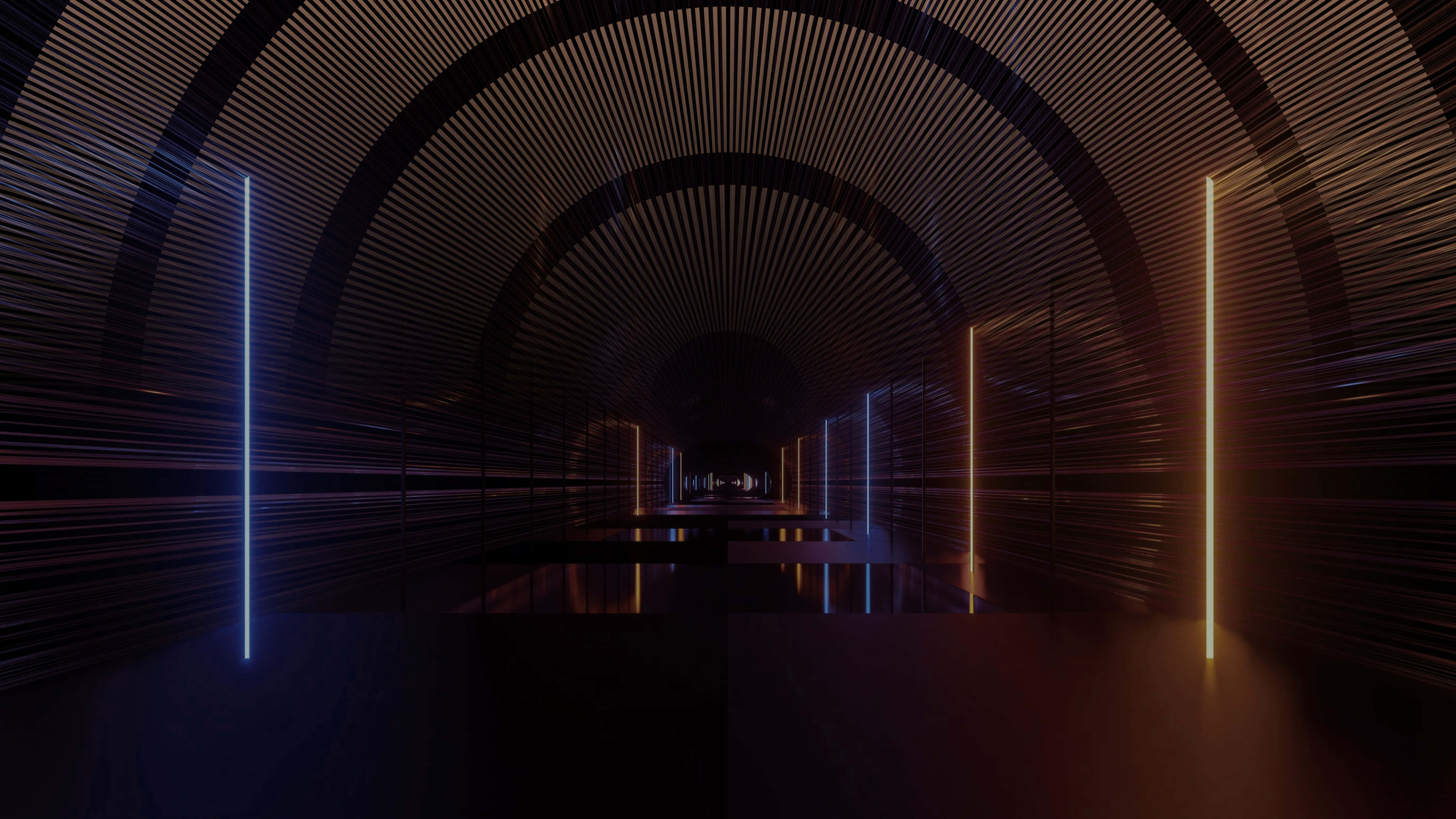 neon laser, 5K Desktop, futuristic tunnel, 5K Desktop Wallpaper