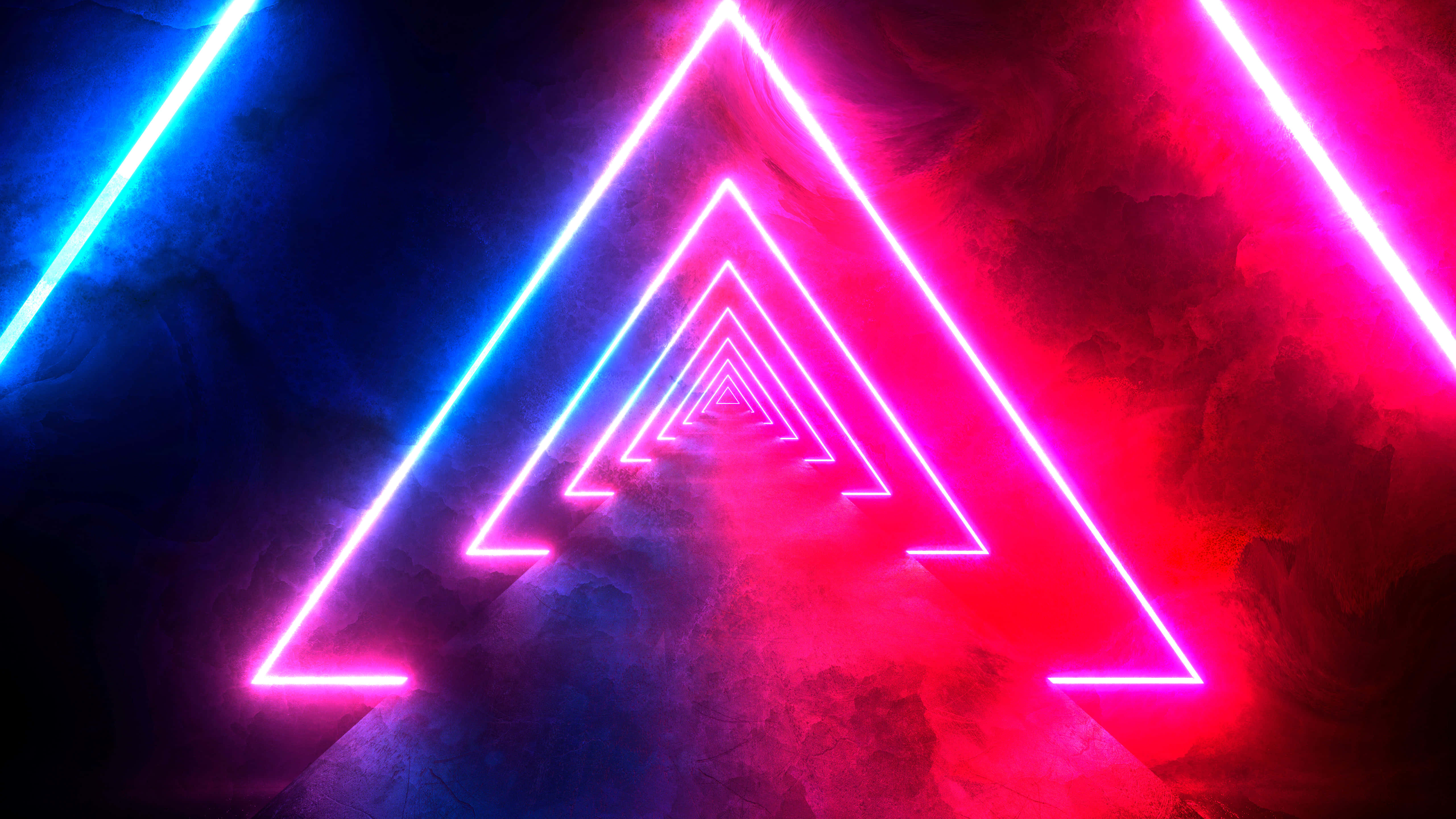 neon lights, 5K Desktop, glowing tunnel, 5K Desktop Wallpaper