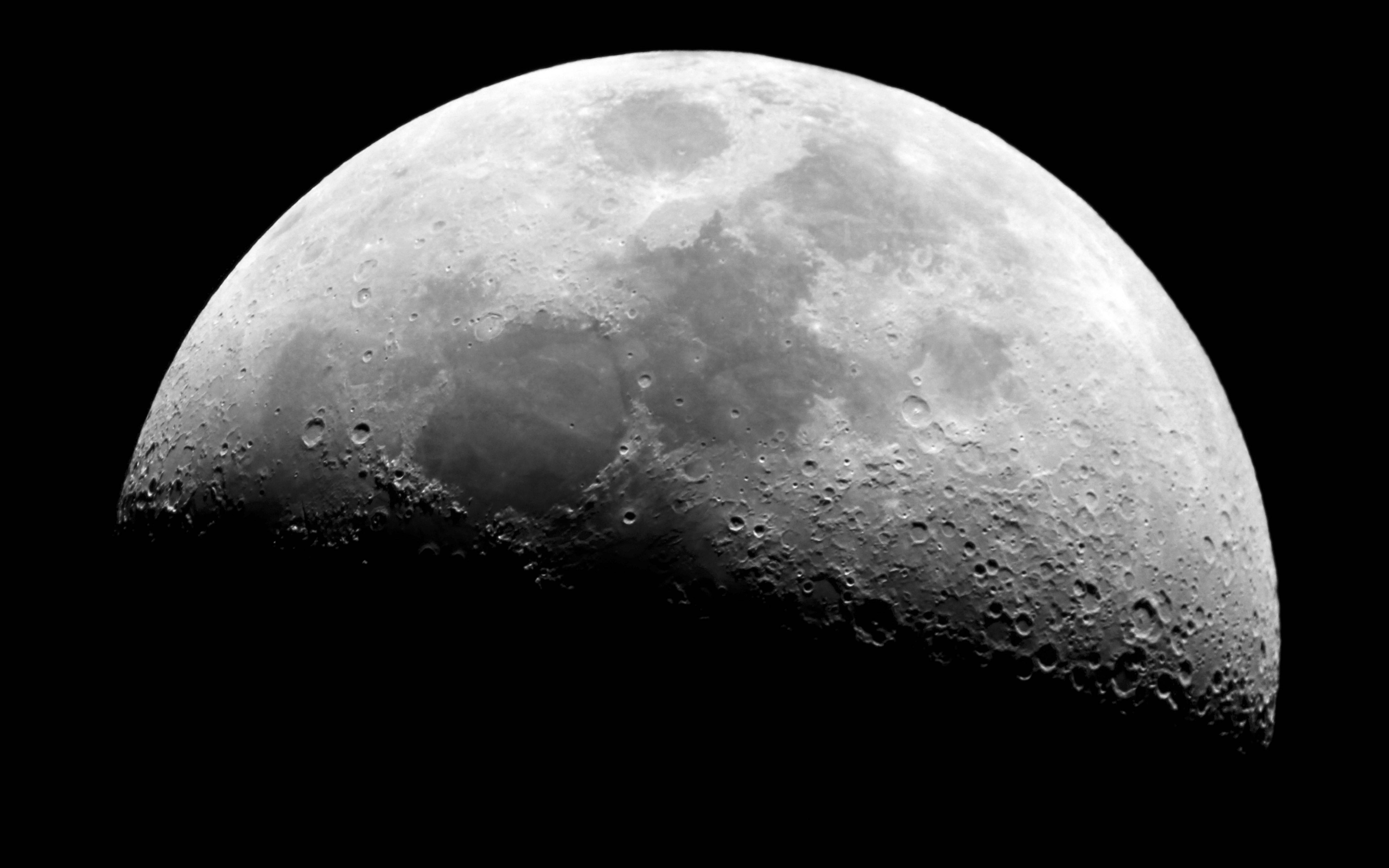 5K HD, moon, cratered surface, 5K Desktop Wallpaper