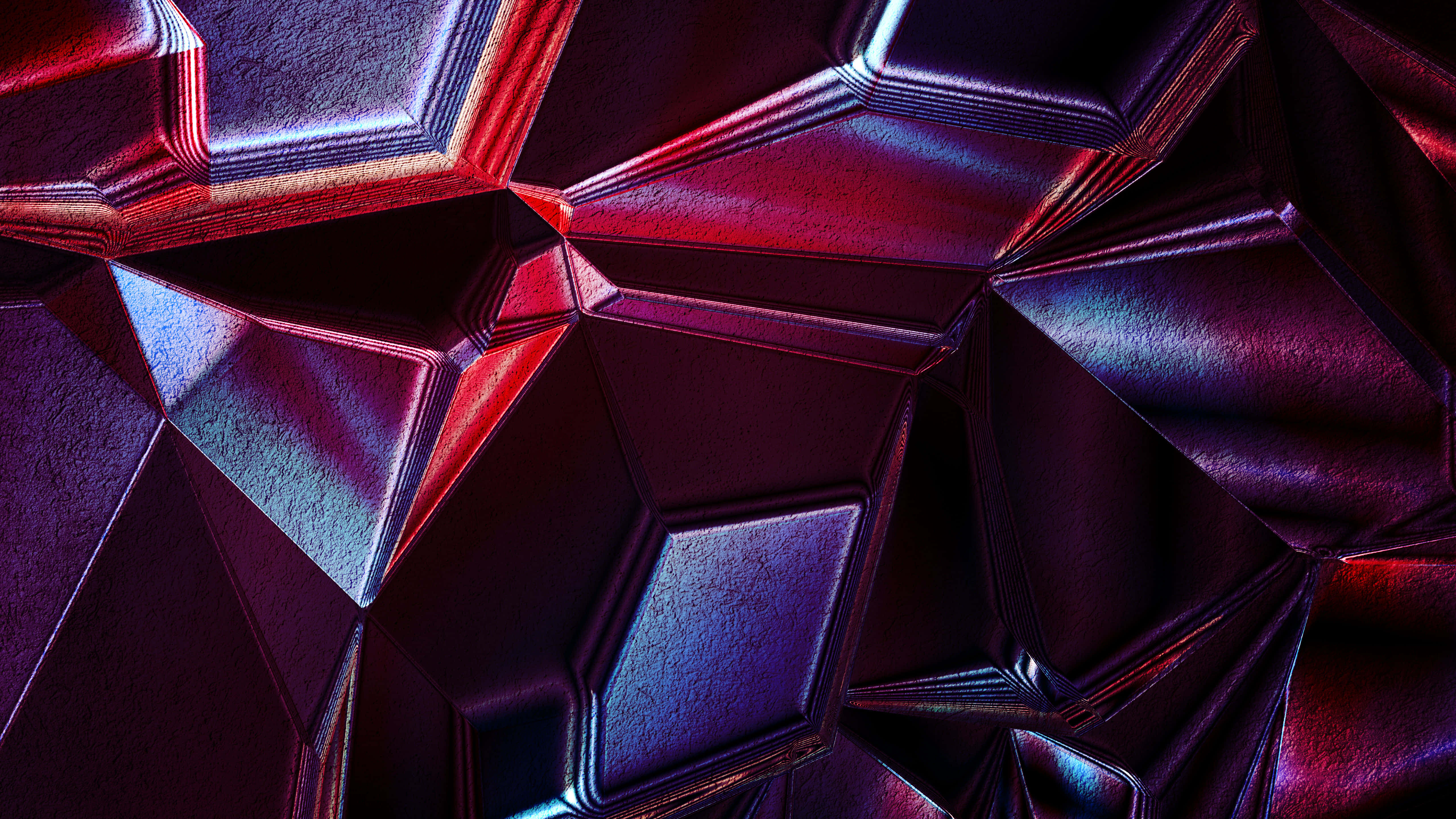 5K HD, futuristic geometric surface, deep purple, 5K Desktop Wallpaper