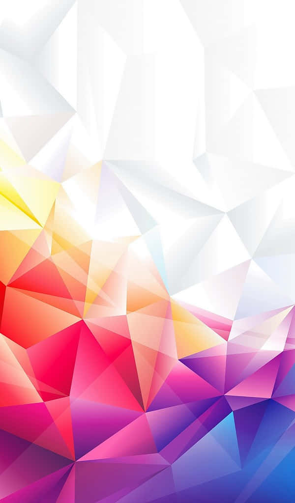 600x1024, rainbow hues, geometric triangles, SD Phone Wallpaper