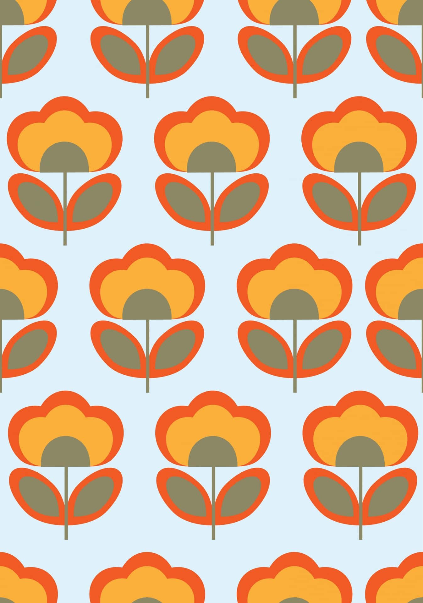 60s Style, orange, brown, Full HD Phone Wallpaper