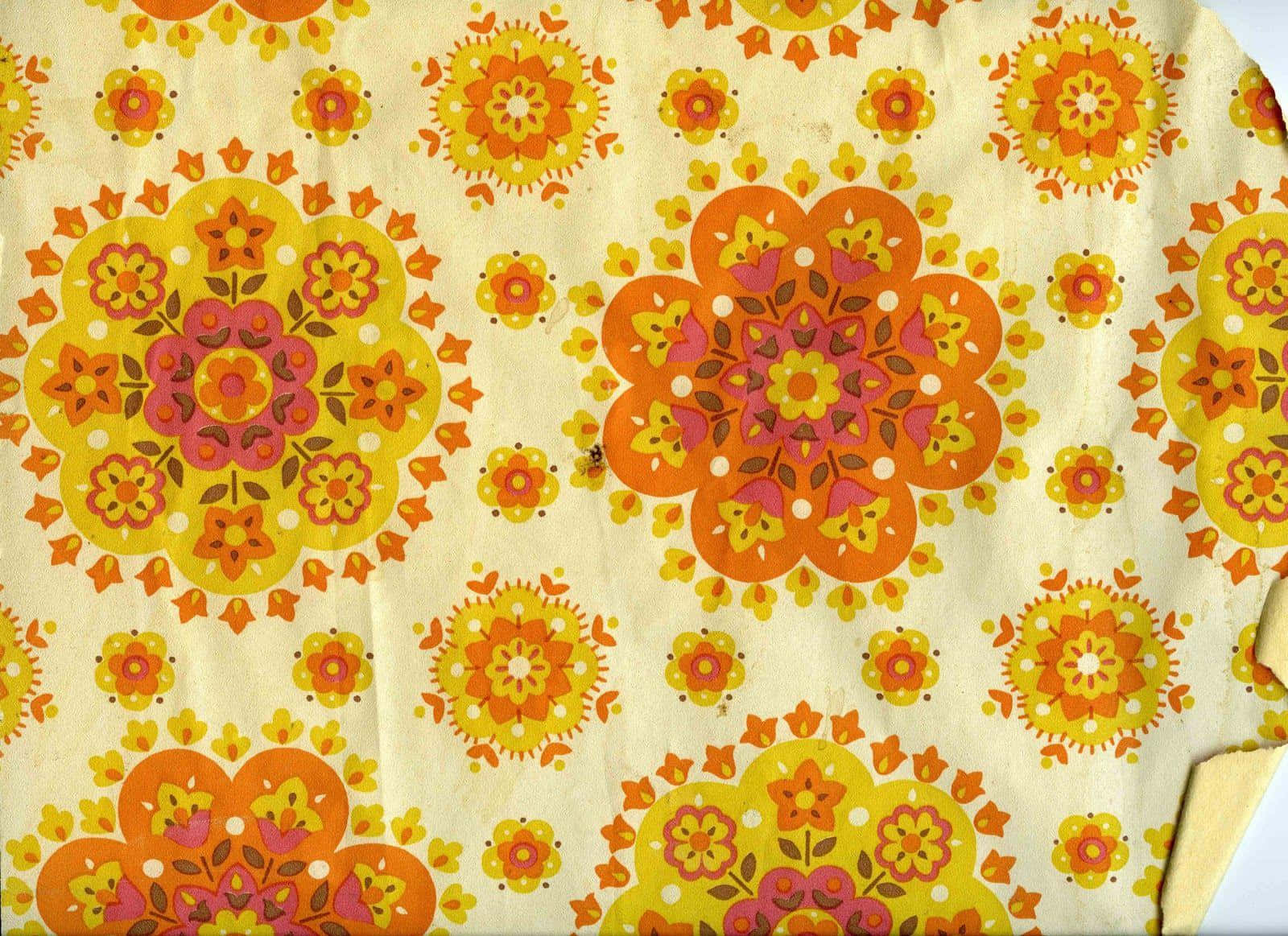 60s Style, psychedelic design, floral pattern, HD Desktop Wallpaper