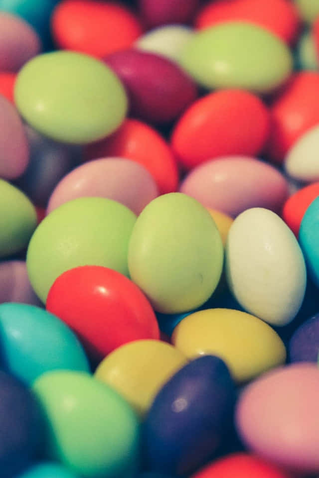 640x960, colorful round candies, soft focus, SD Phone Wallpaper