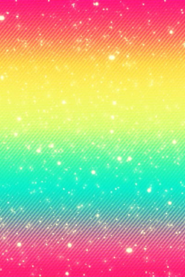 rainbow gradient, diagonal stripes, sparkling glitter particles, SD Phone Wallpaper