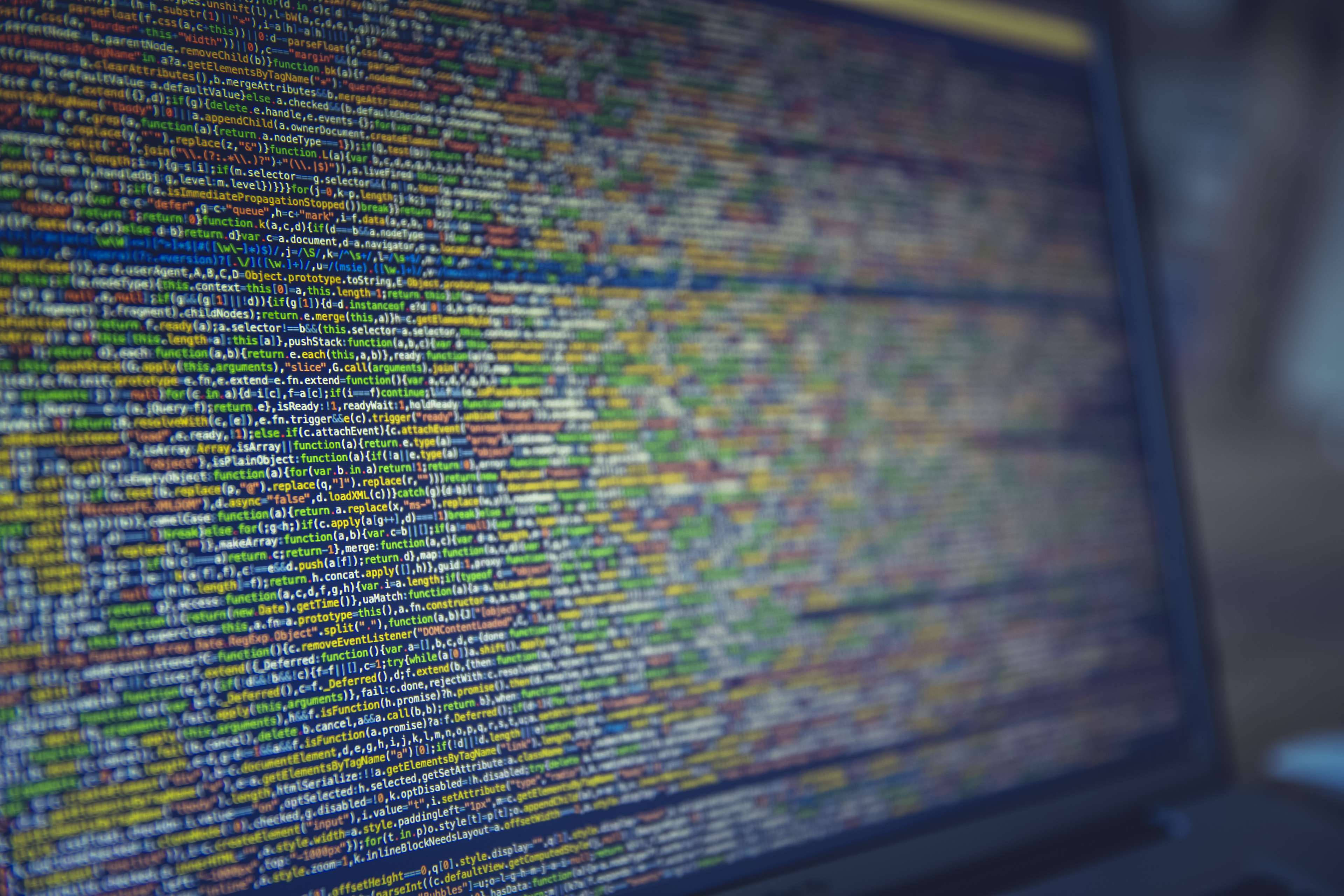 64k Ultra HD Hacker, colorful lines of code, computer screen, 4K Desktop Wallpaper
