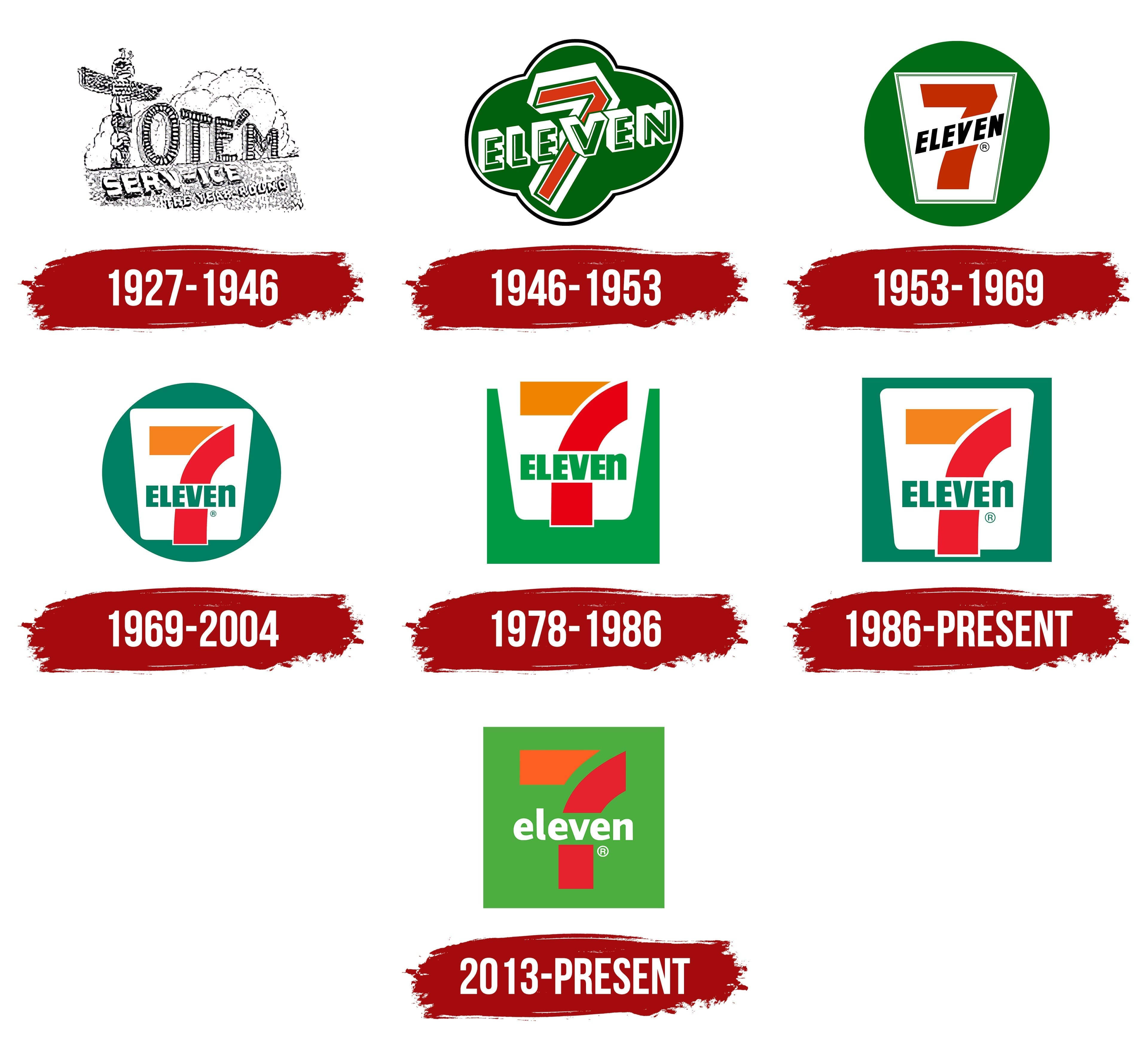 7-Eleven, logo evolution, 1927, 4K Desktop Wallpaper