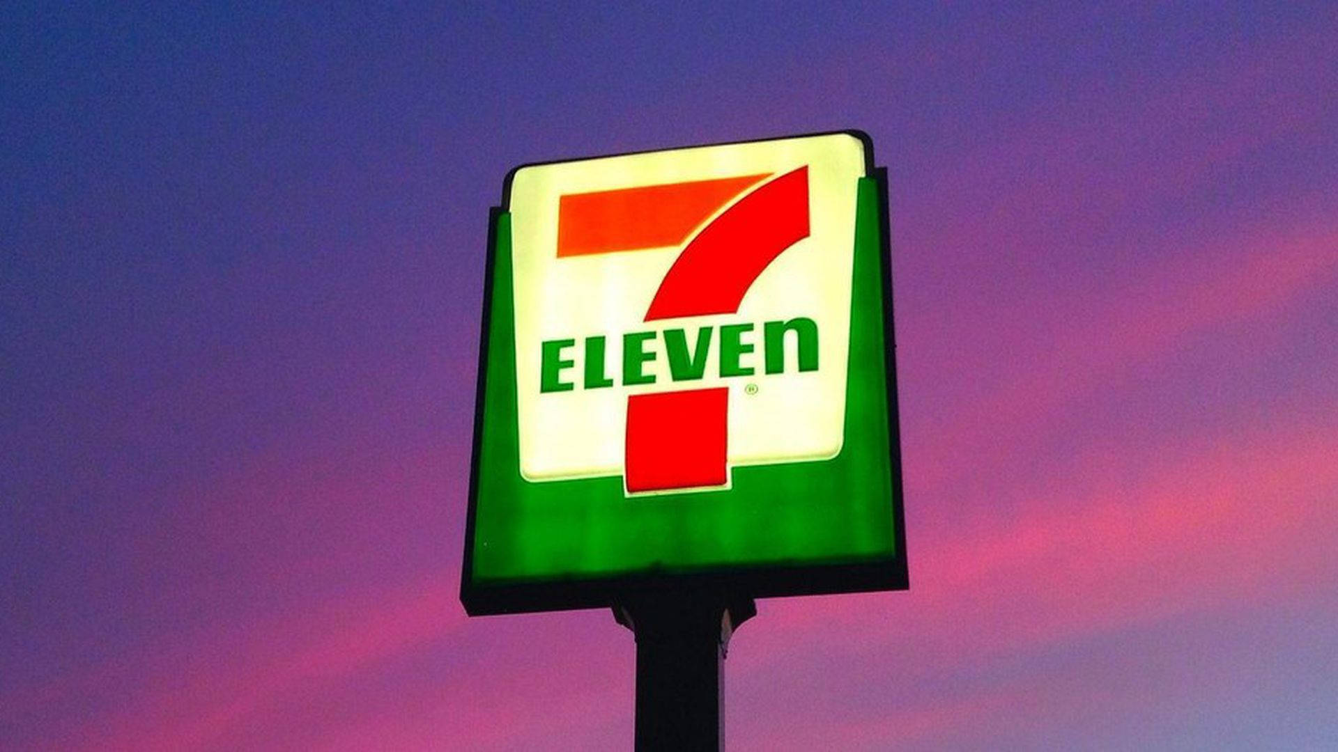 7-Eleven, purple skies, twilight sky, Full HD Desktop Wallpaper