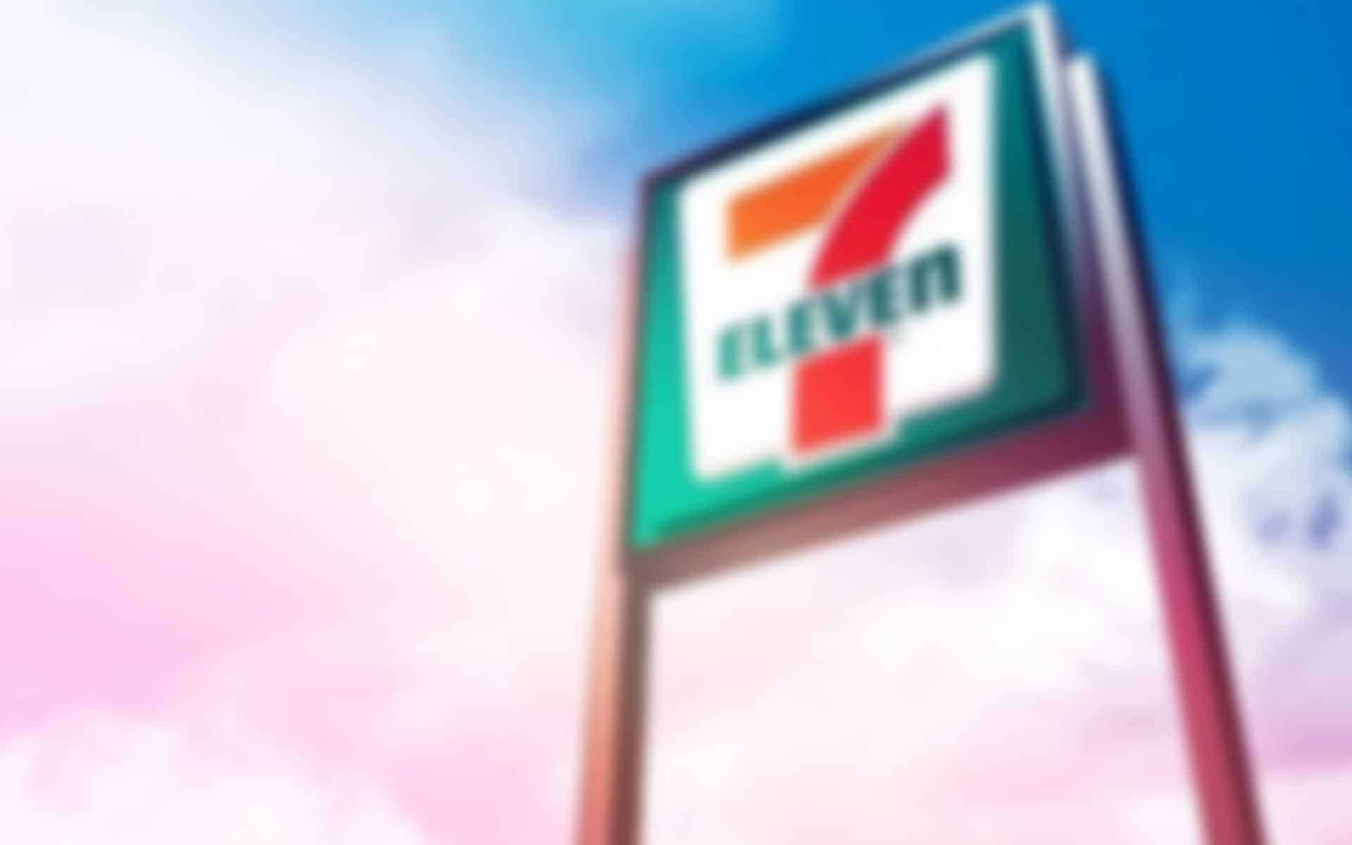 7 Eleven, blurred, soft pink and blue sky, Full HD Desktop Wallpaper