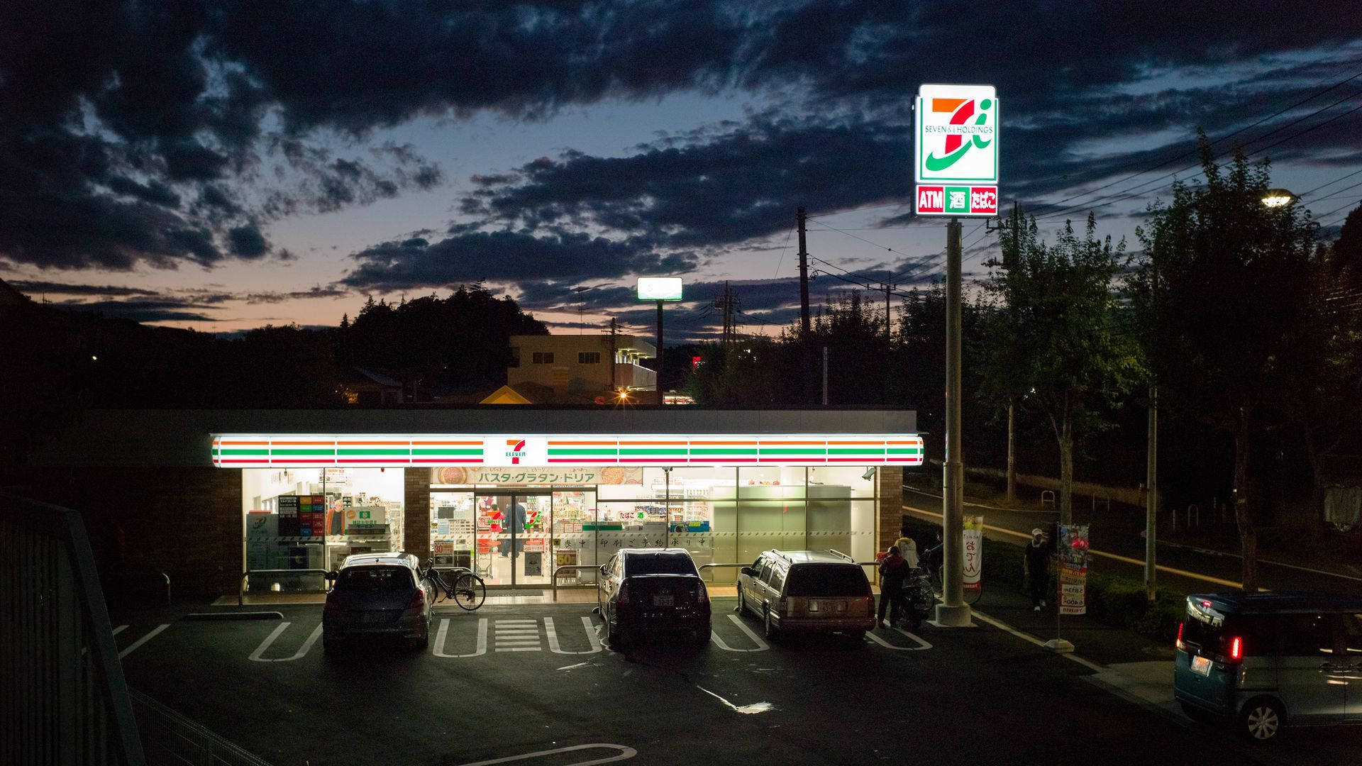 7 Eleven, sunset, dusk, Full HD Desktop Wallpaper