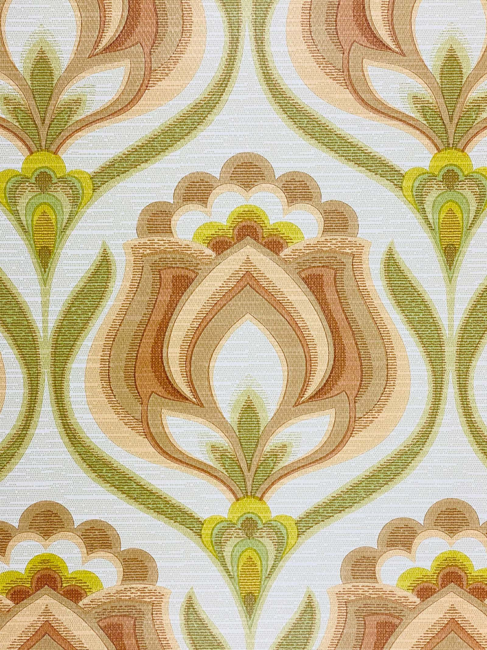 70s floral, floral prints, earthy tones, Full HD Phone Wallpaper