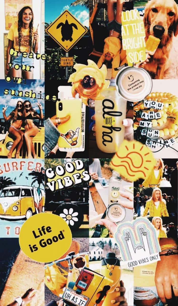 70s Aesthetic Desktop, vibrant yellow, smiling people, HD Phone Wallpaper