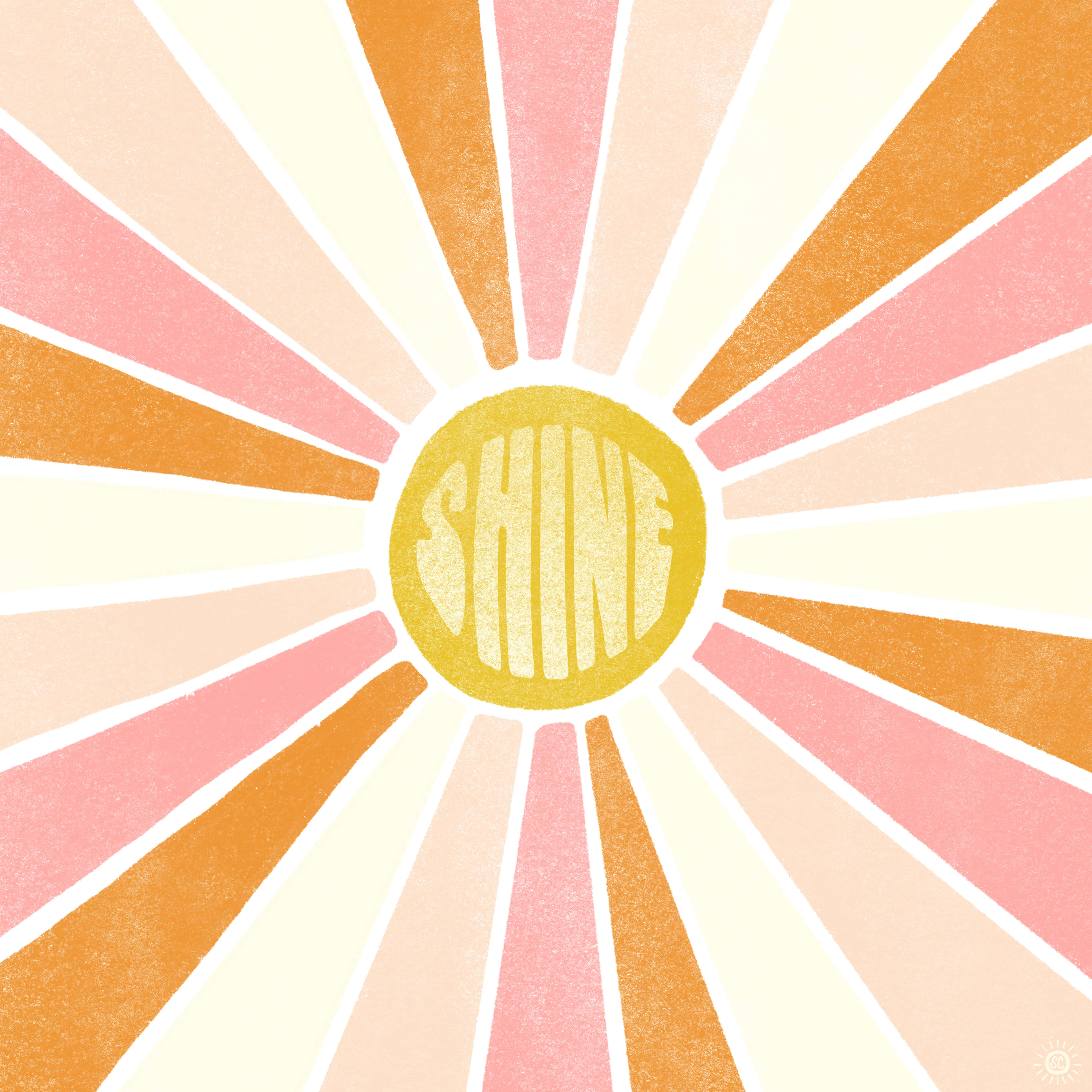 70s Hippie, Peace, Love and Freedom, sunburst illustration, 5K Desktop Wallpaper