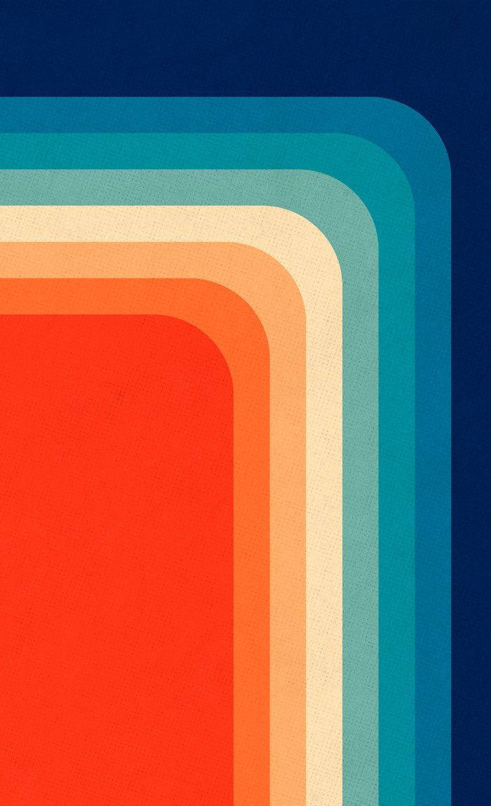 70s Retro Aesthetic, orange, teal, SD Phone Wallpaper
