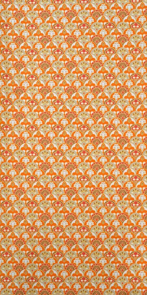70s, scales pattern, vibrant orange, SD Phone Wallpaper