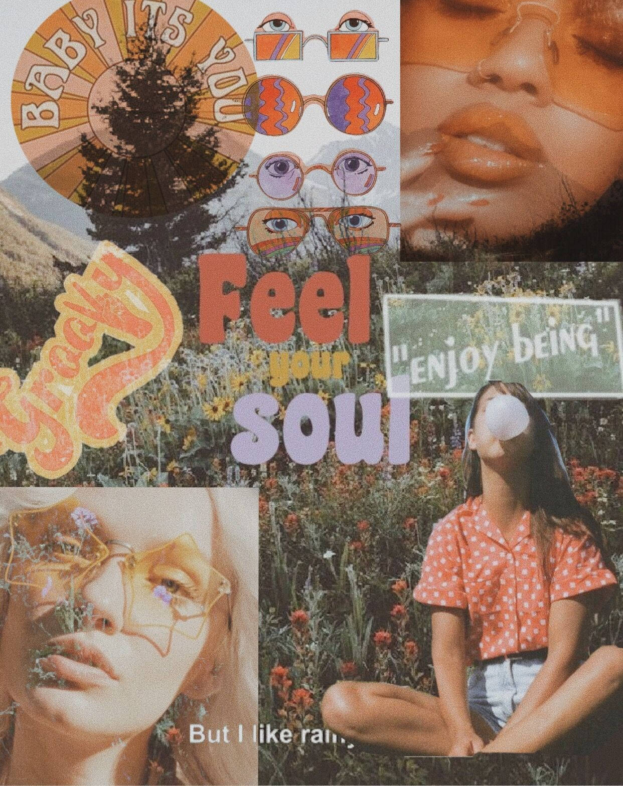 70s, groovy lettering fonts, psychedelic eyes, HD Phone Wallpaper