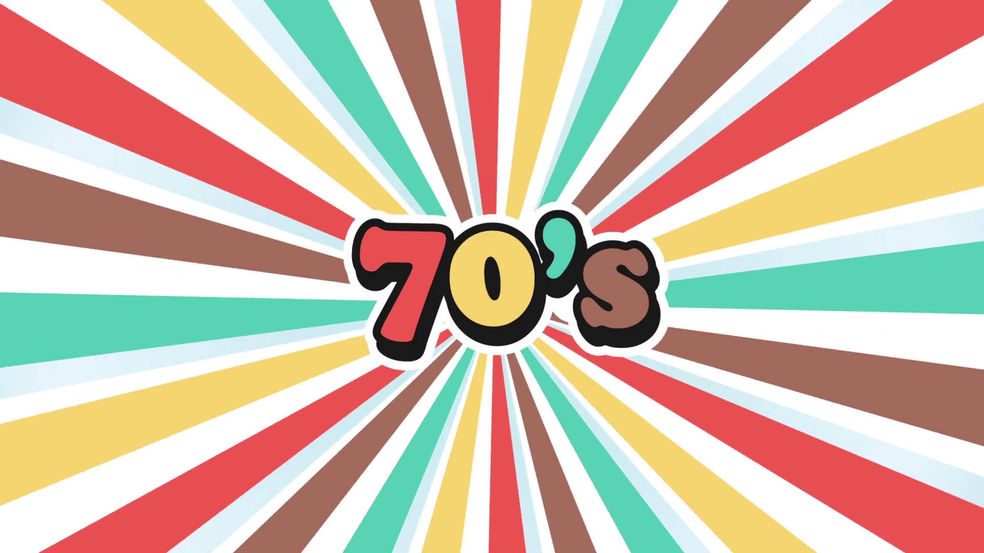 70s, sunburst, retro rainbow stripes, Full HD Desktop Wallpaper