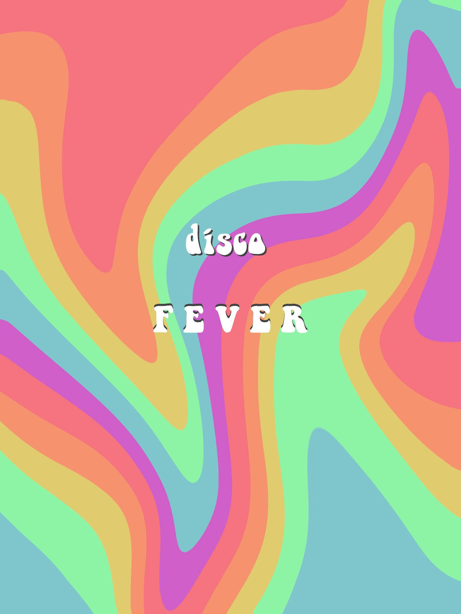 70s, disco fever, rainbow colors, Full HD Phone Wallpaper