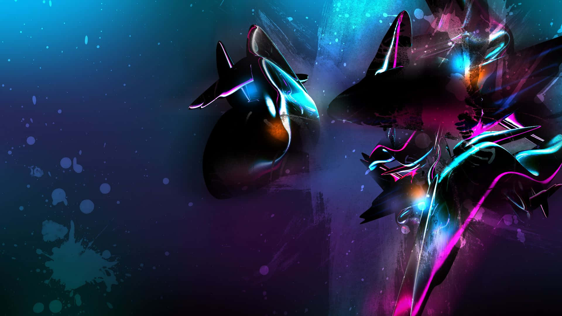 720p, cosmic void, glowing neon accents, Full HD Desktop Wallpaper